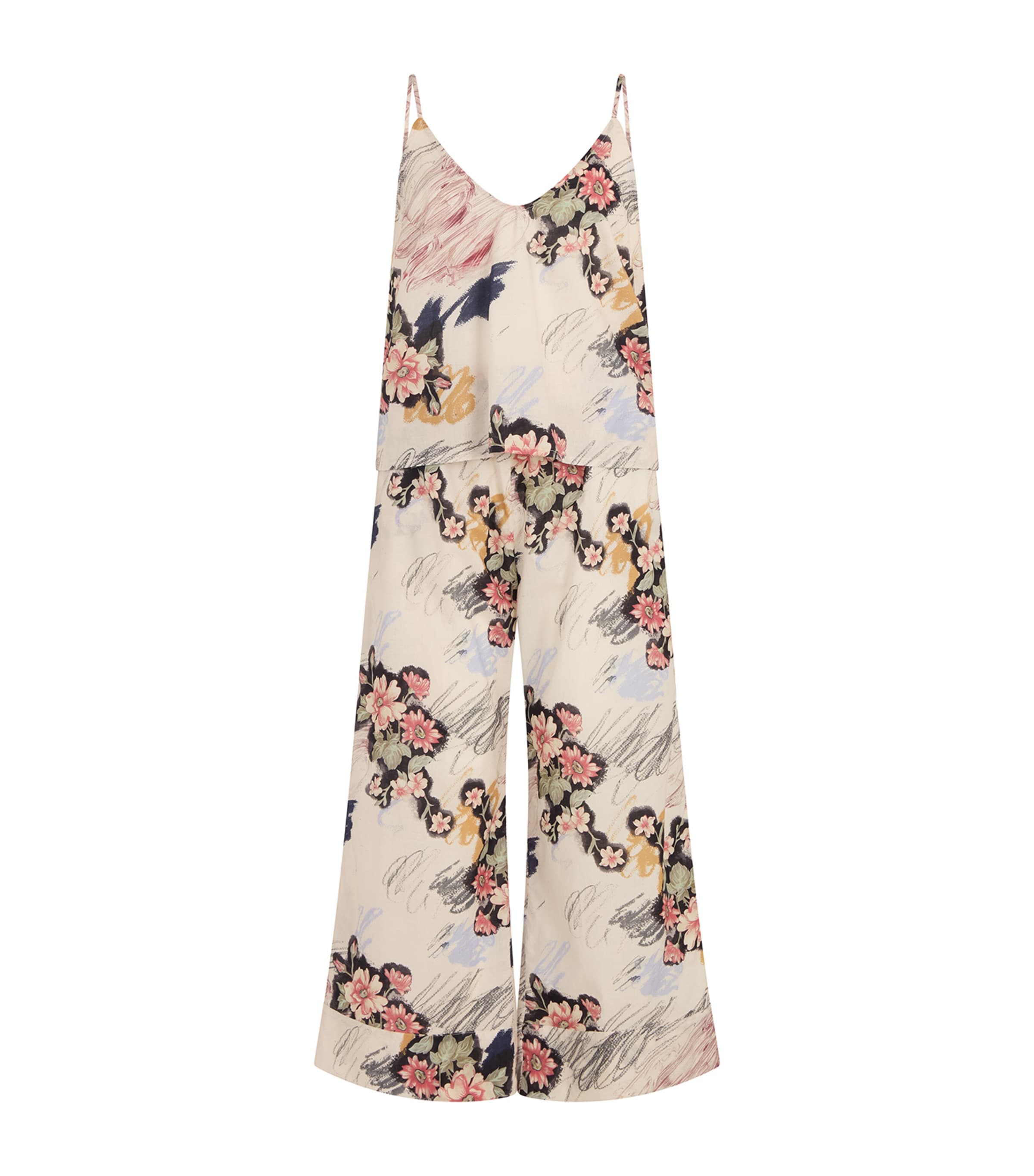 Desmond & Dempsey Organic Cotton Love Print Pyjama Set