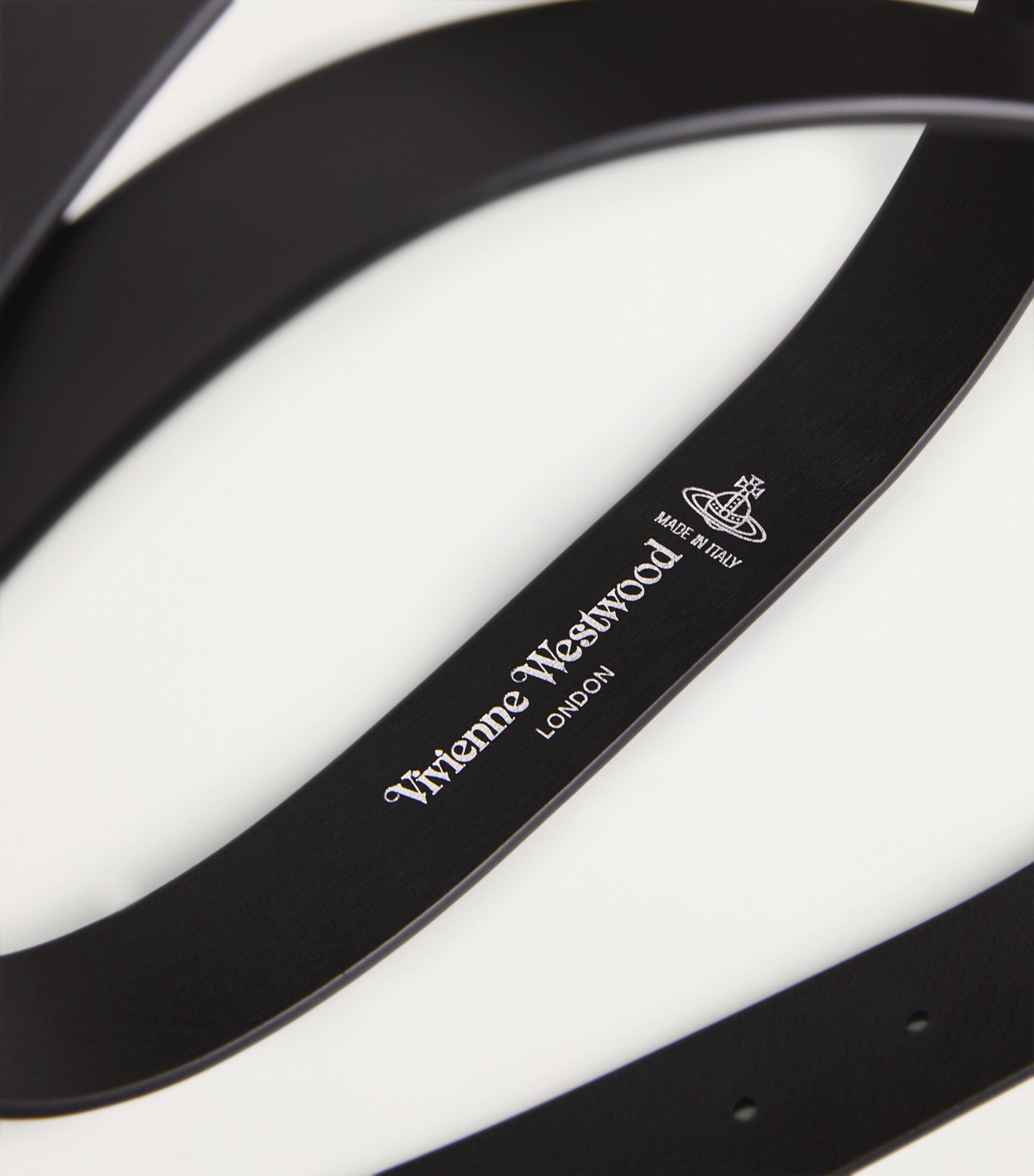 Leather Line Orb Buckle Belt N401 BLACK Image 5