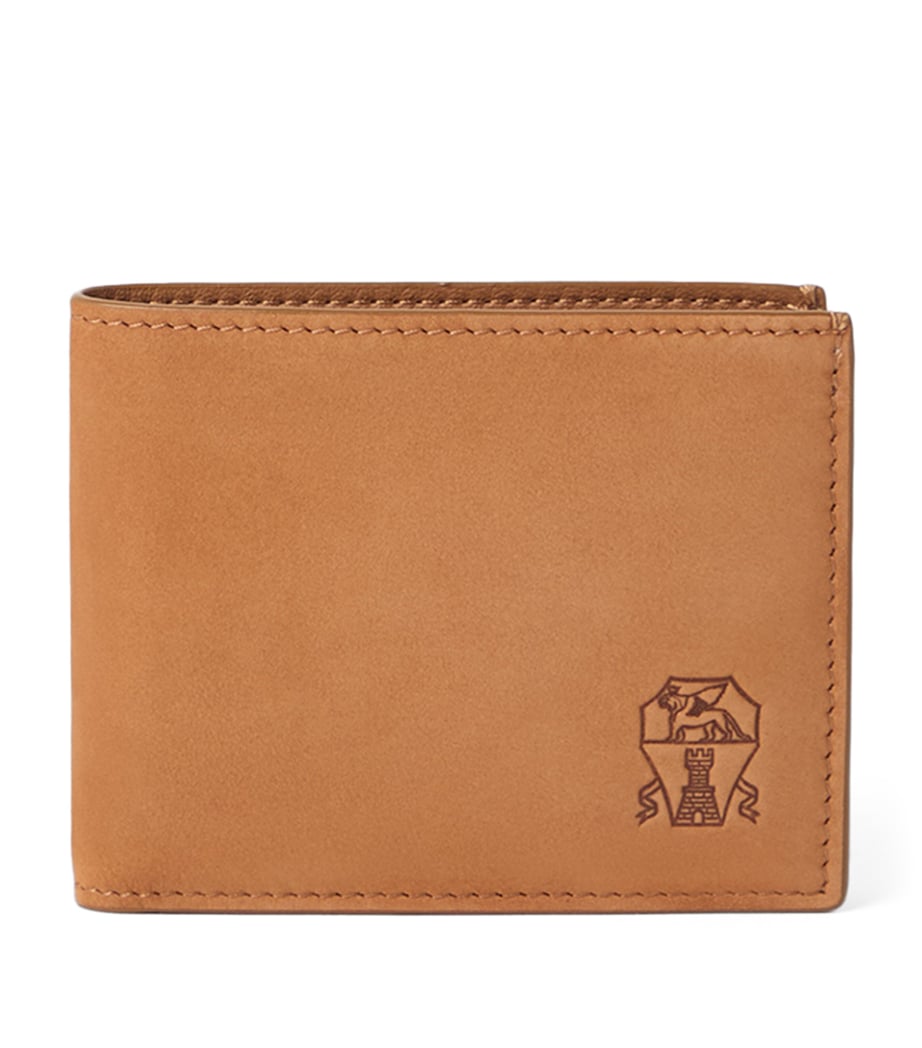 Brunello Cucinelli Nubuck Logo Bifold Wallet Image 1