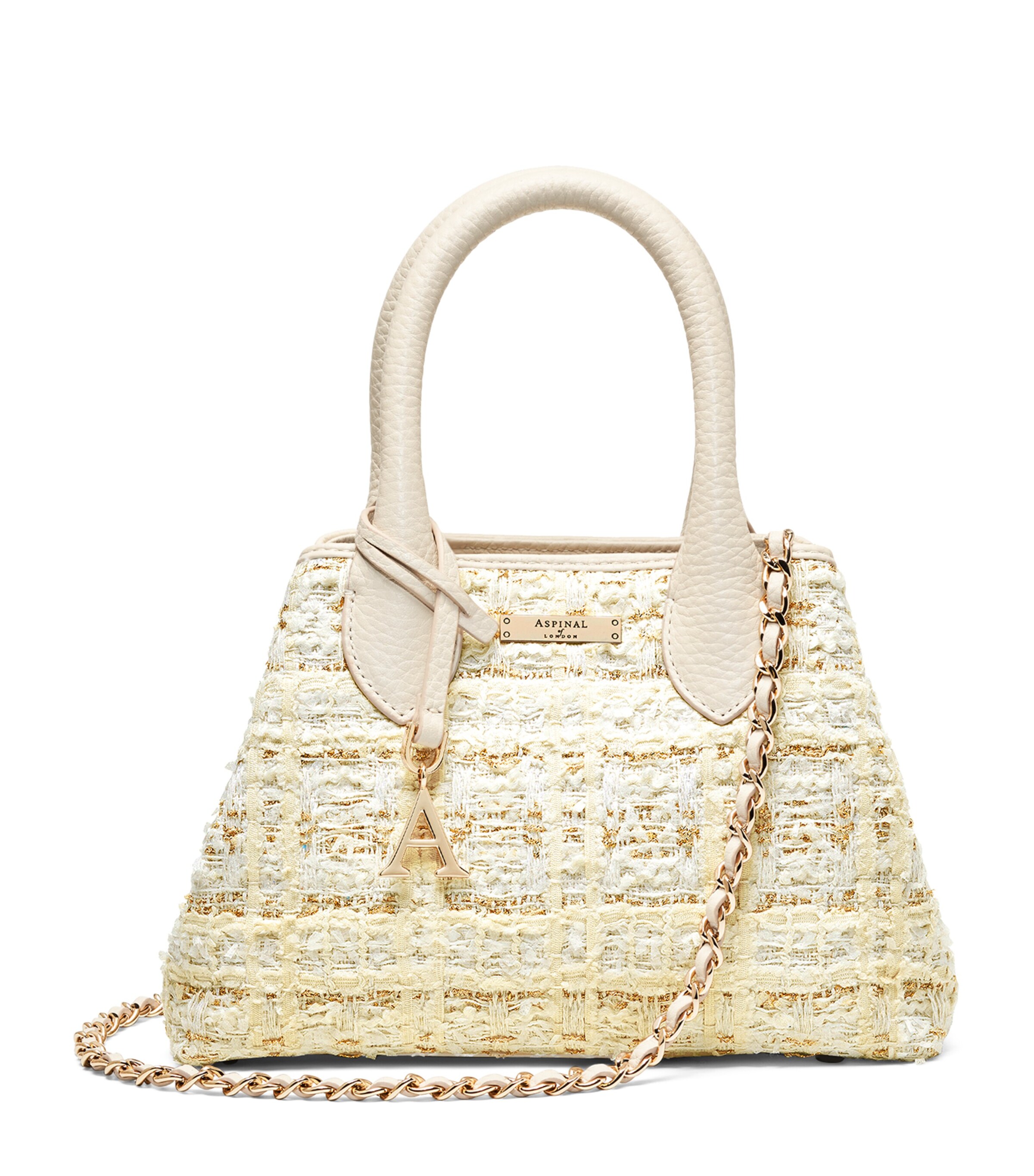 Mini Tweed Paris Top-Handle Bag IVORY Image 1