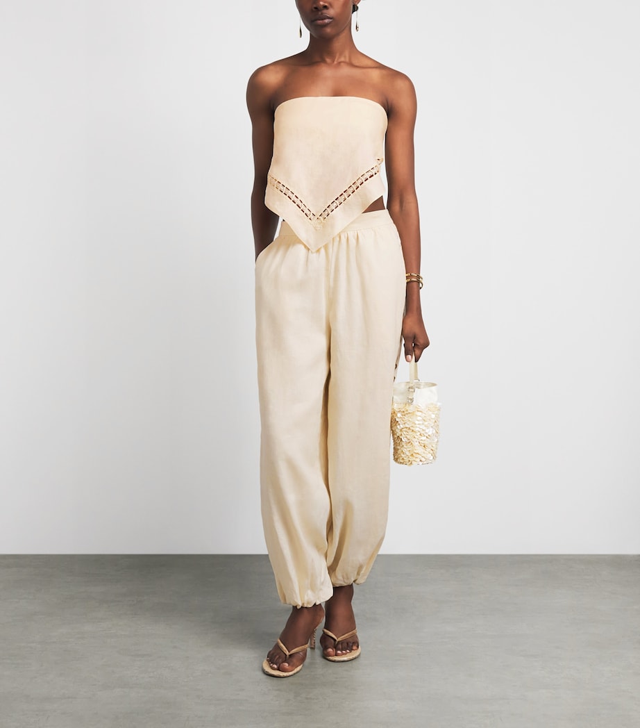 Simkhai Womens Linen-Hemp Lahni Top Sand Image 2
