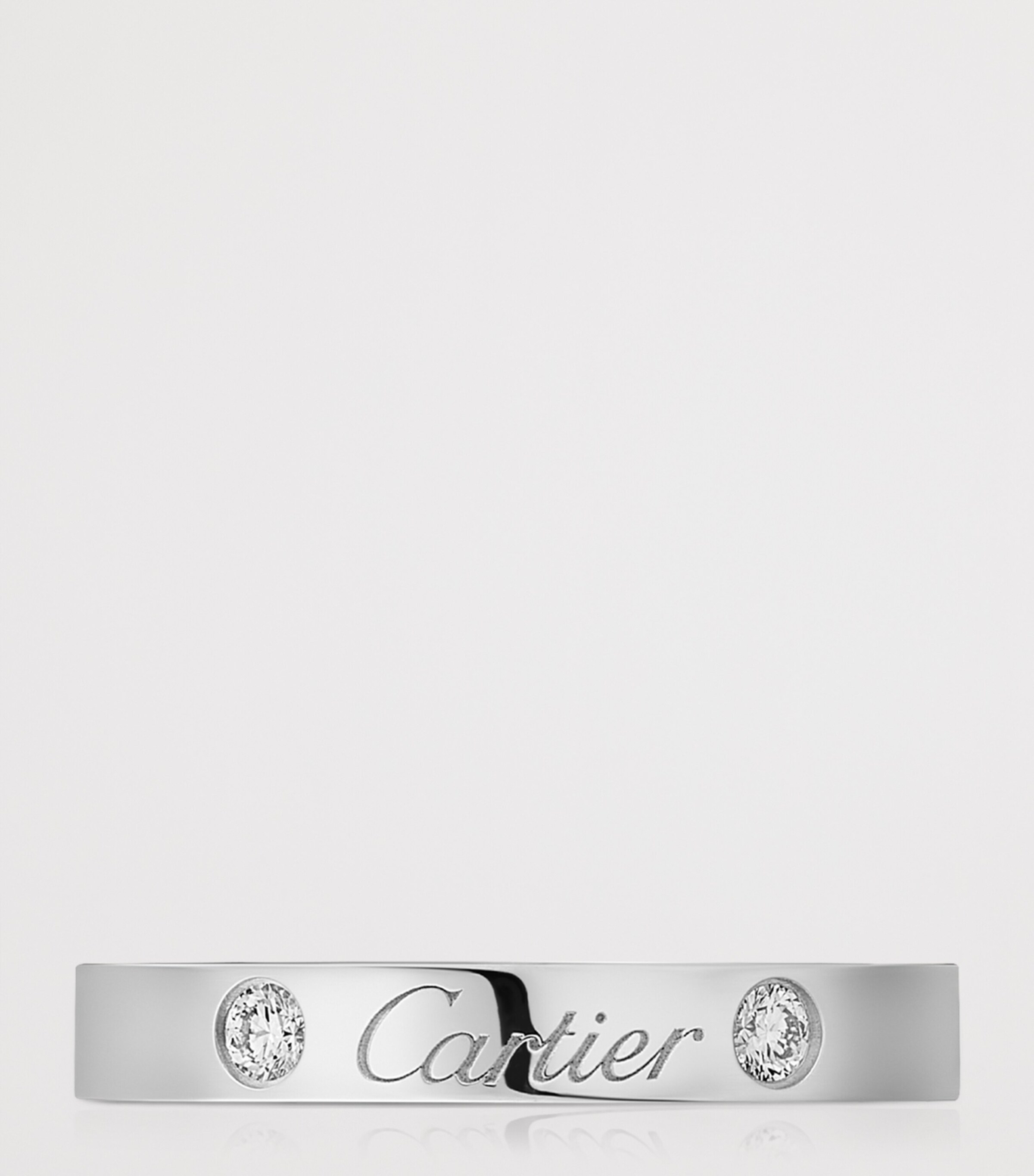 Cartier Platinum and Diamond C de Cartier Wedding Band (3mm) Platinum Image 6