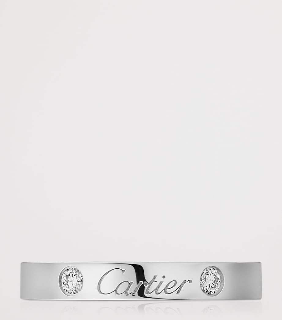 Cartier Platinum and Diamond C de Cartier Wedding Band (3mm) Platinum Image 6