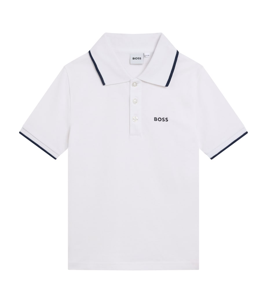 Cotton Piqué Polo Shirt (4-14 Years) WHITE Image 1