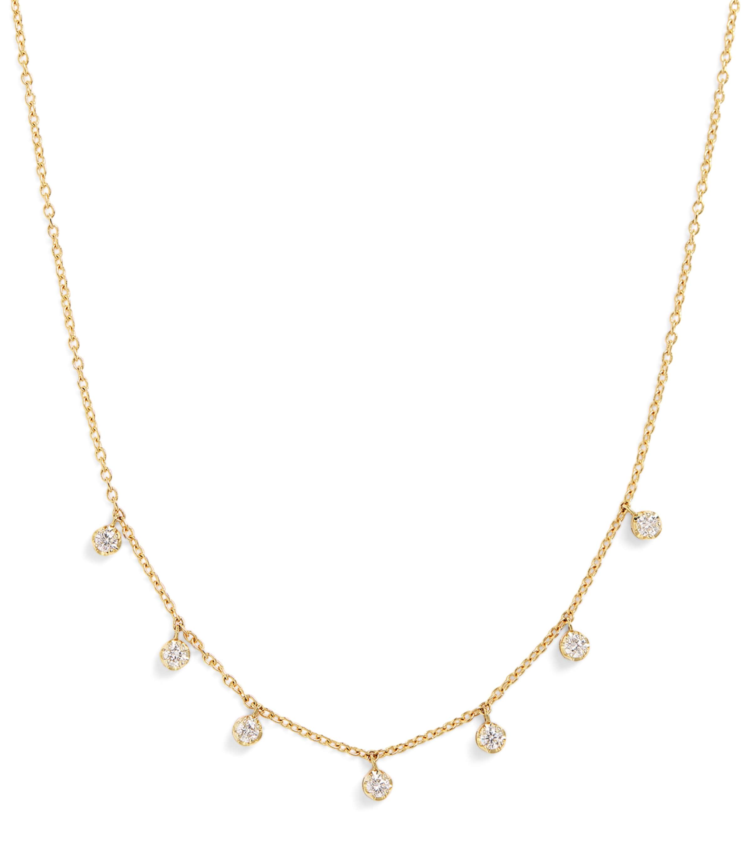 Jennifer Meyer Yellow Gold And Diamond Illusion Necklace In Gold