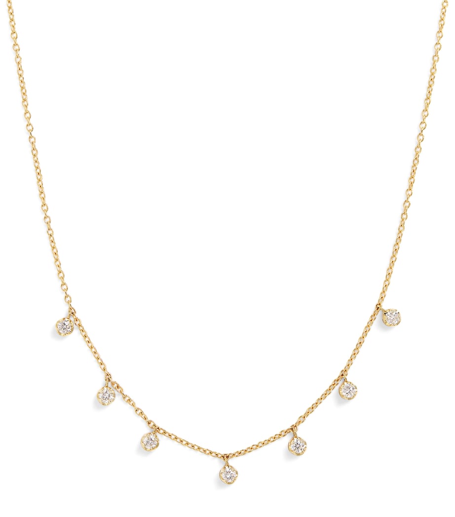 Yellow Gold and Diamond Illusion Necklace YELLOW GOLD Image 1