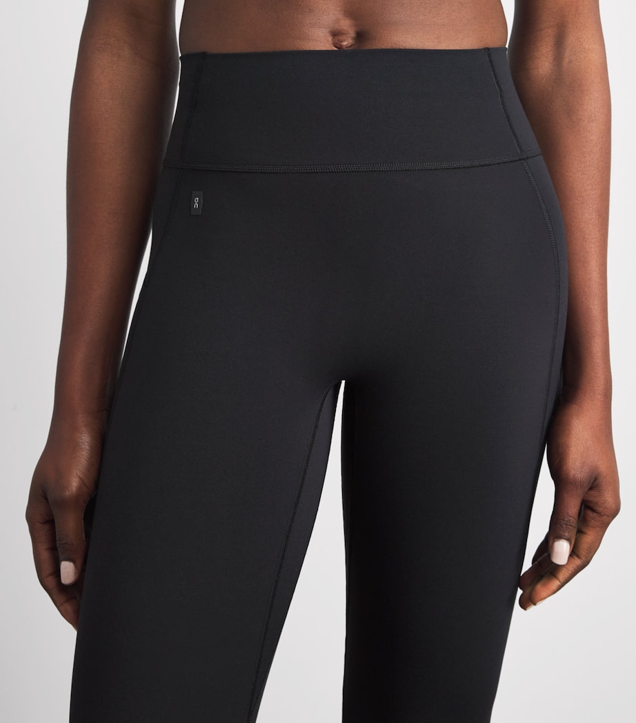 On Womens Studio Flared Leggings Black Image 3