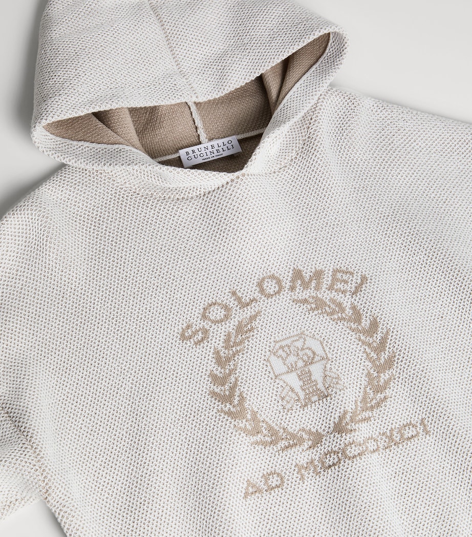 Brunello Cucinelli Kids Cotton Logo Hoodie (8-10 Years) Image 3