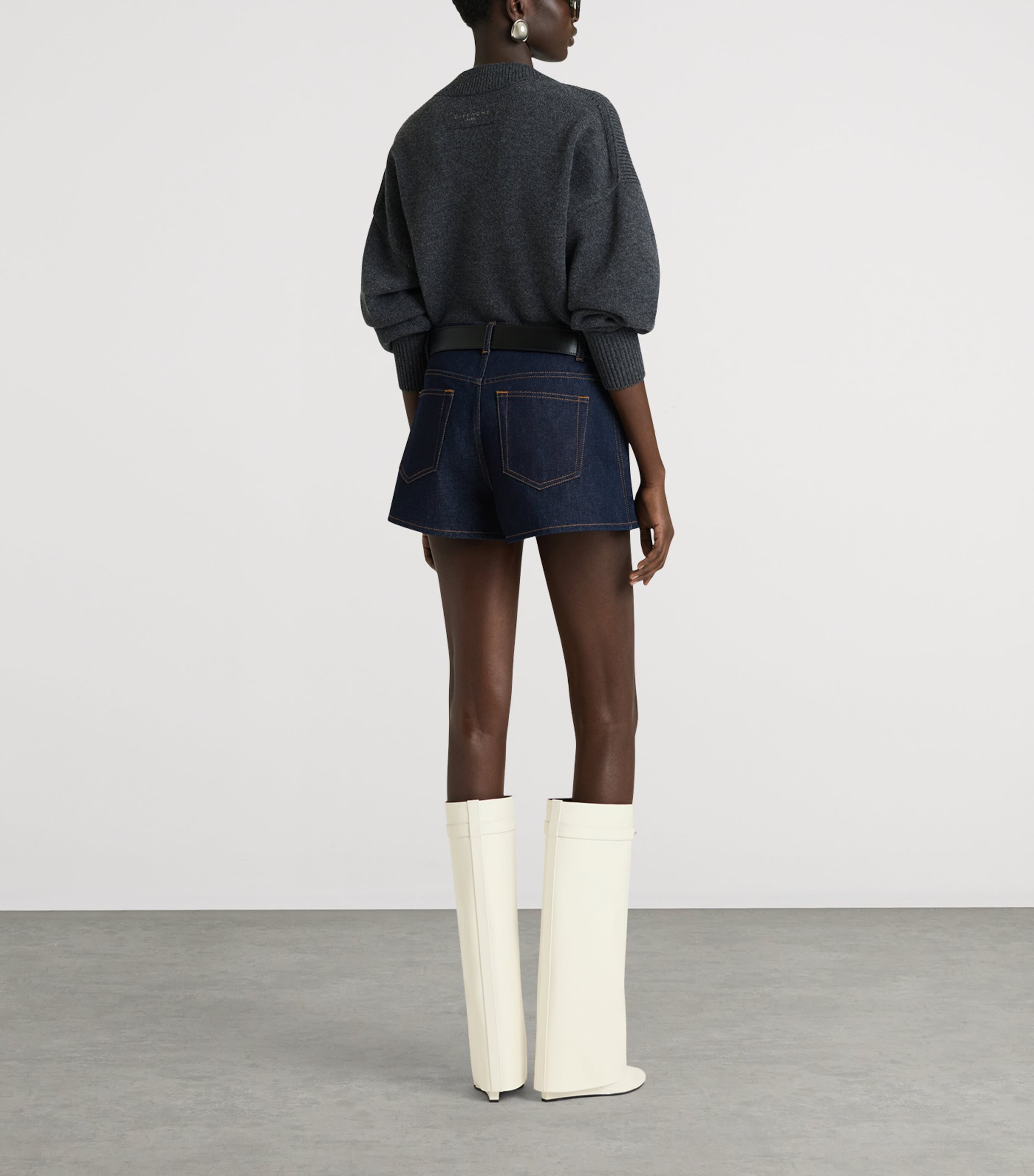 Givenchy Womens Wool Square-Neck Sweater Image 3