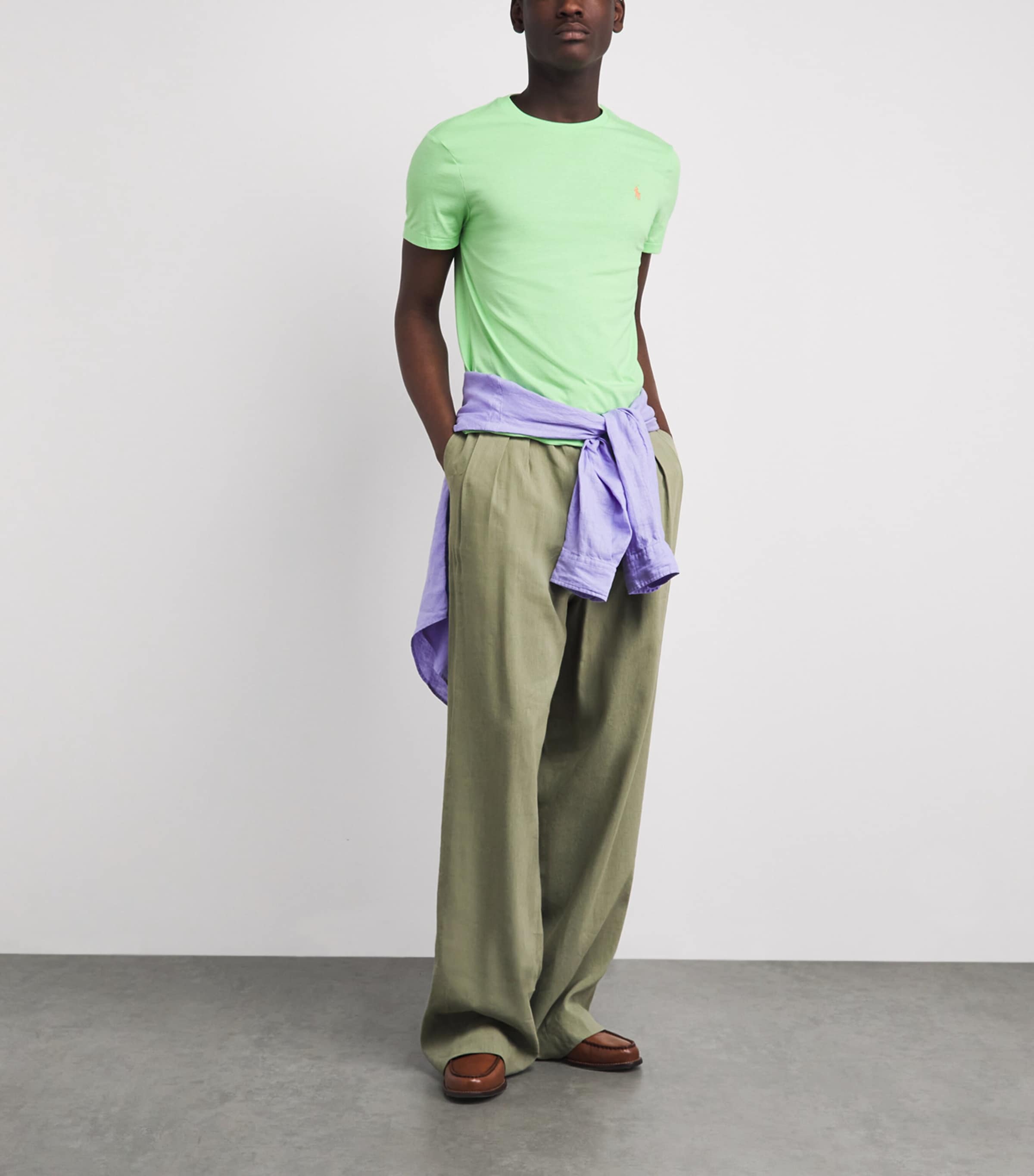 Polo Ralph Lauren Mens Cotton Custom Slim-Fit T-Shirt Cruise Image 2
