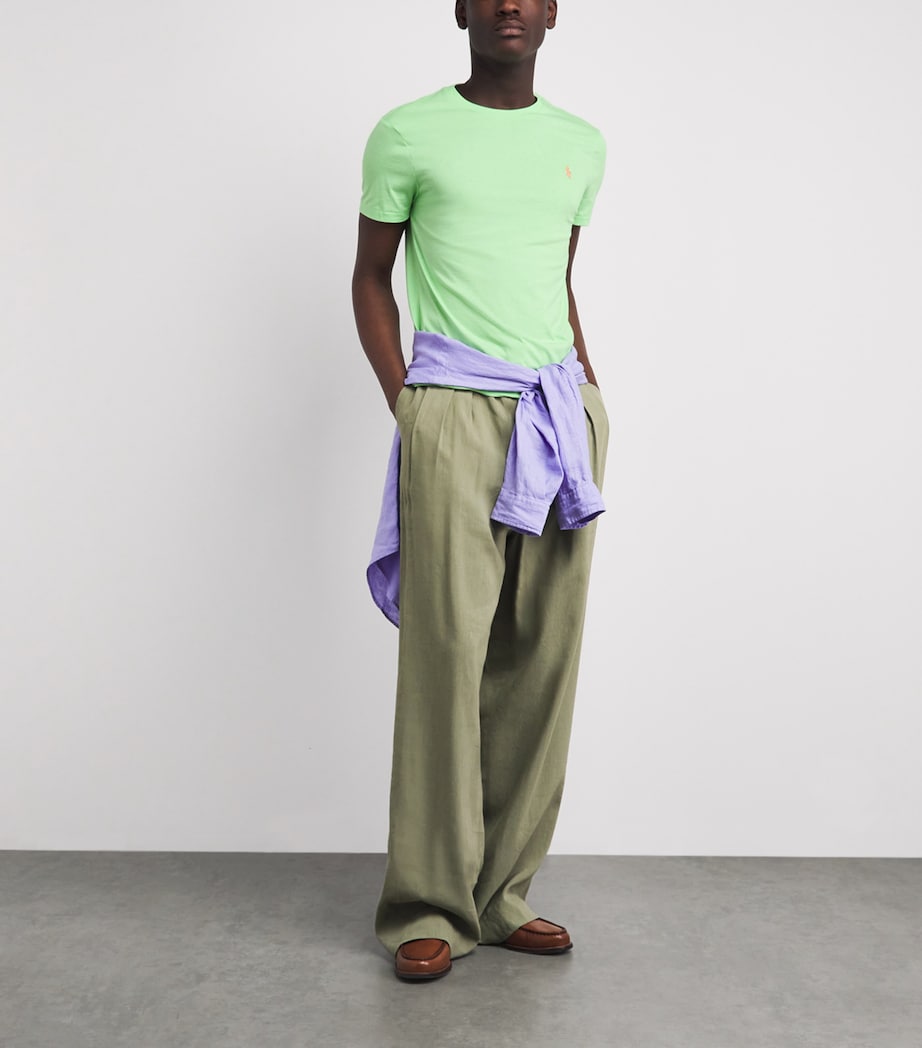 Polo Ralph Lauren Mens Cotton Custom Slim-Fit T-Shirt Cruise Image 2