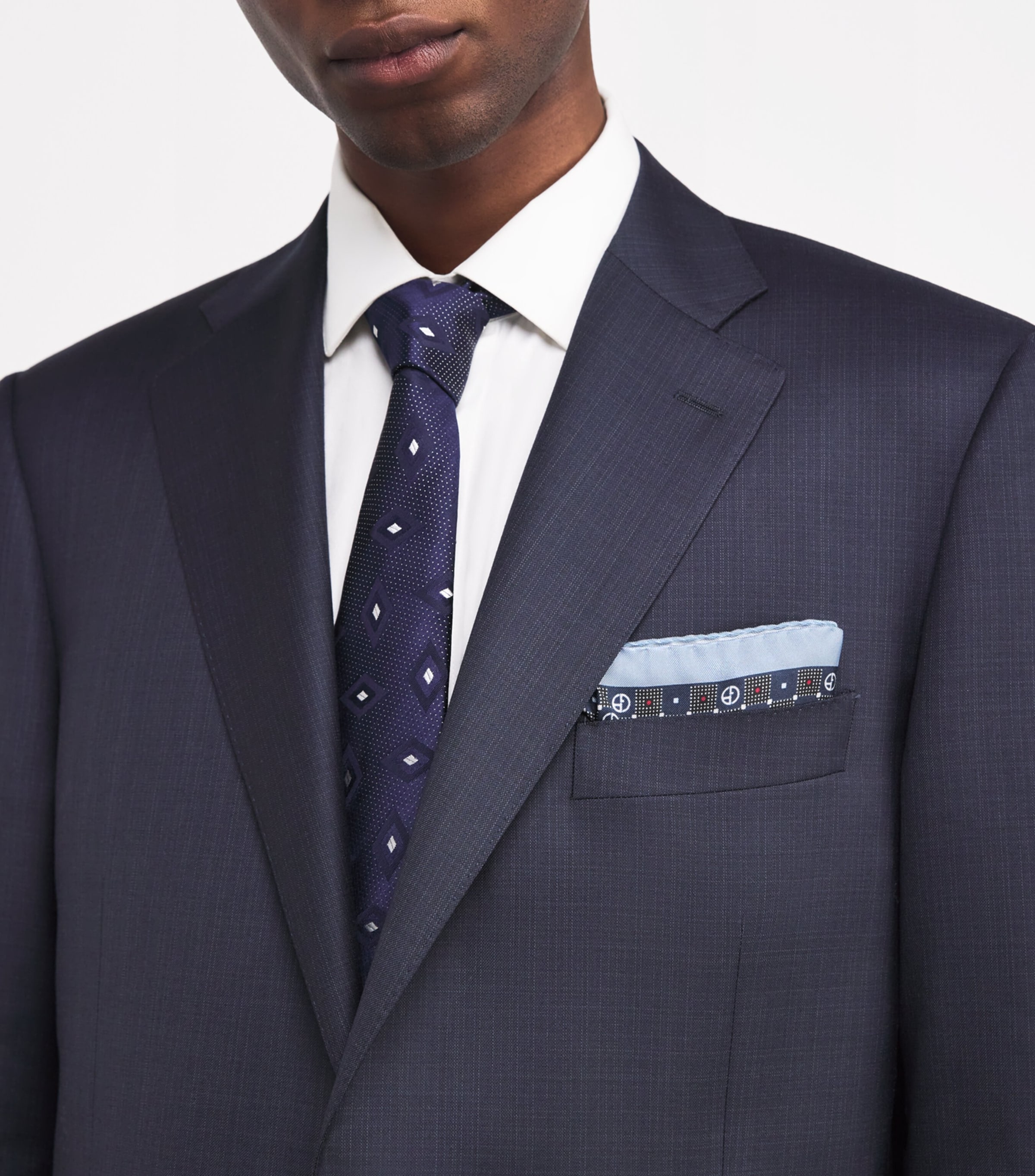 Silk Monogram Pocket Square FB064 Image 3