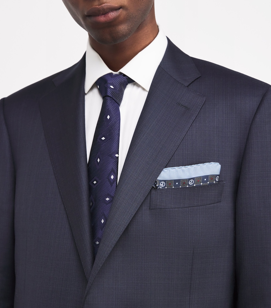 Silk Monogram Pocket Square FB064 Image 3