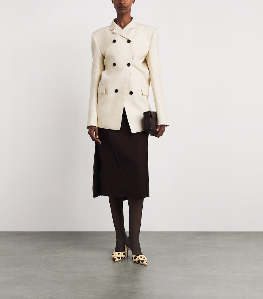 Malone Souliers Raffia Polka-Dot Mona Mules 70 Beige Image 4