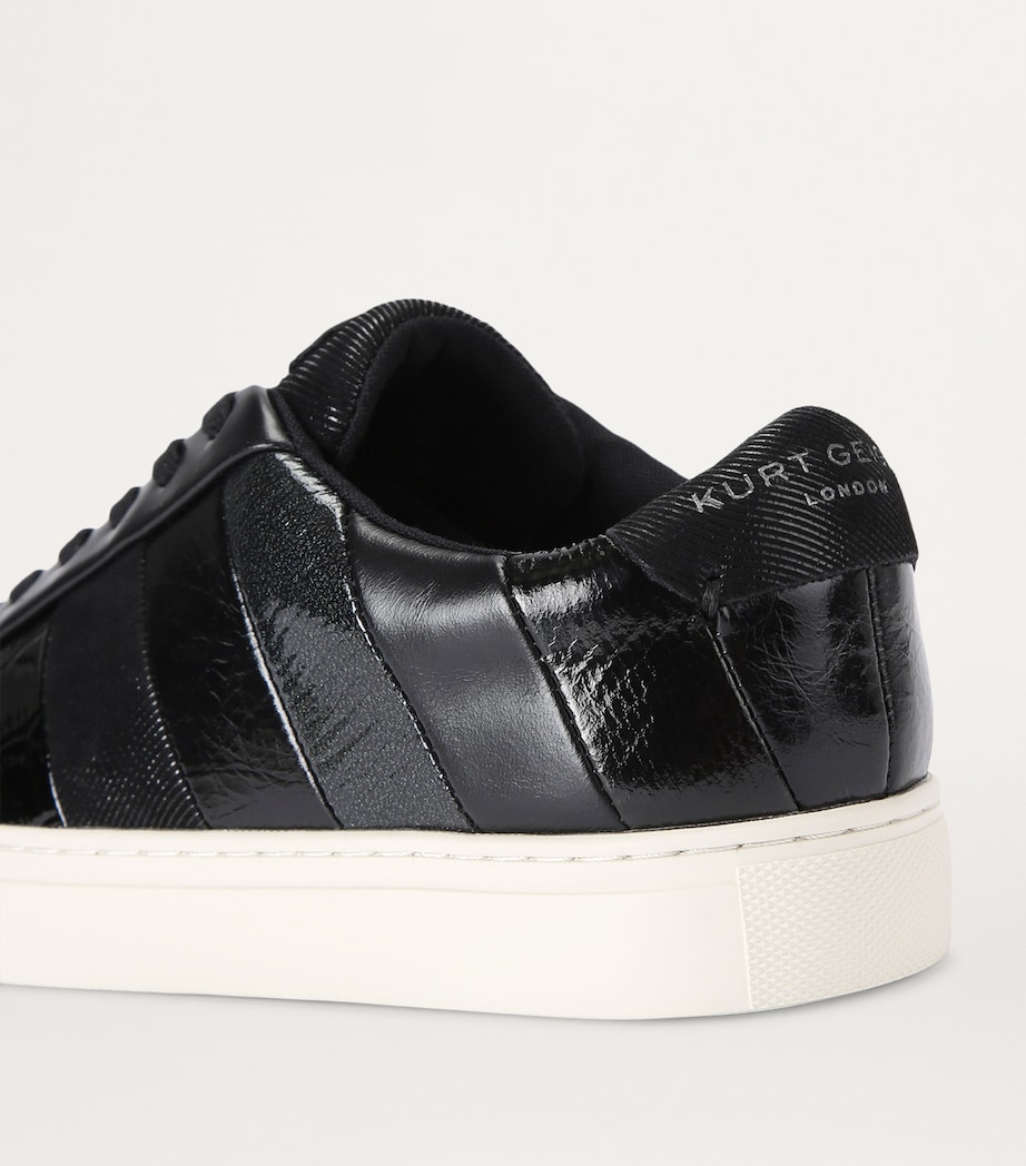 Leather Lane Stripe Sneakers BLACK Image 2