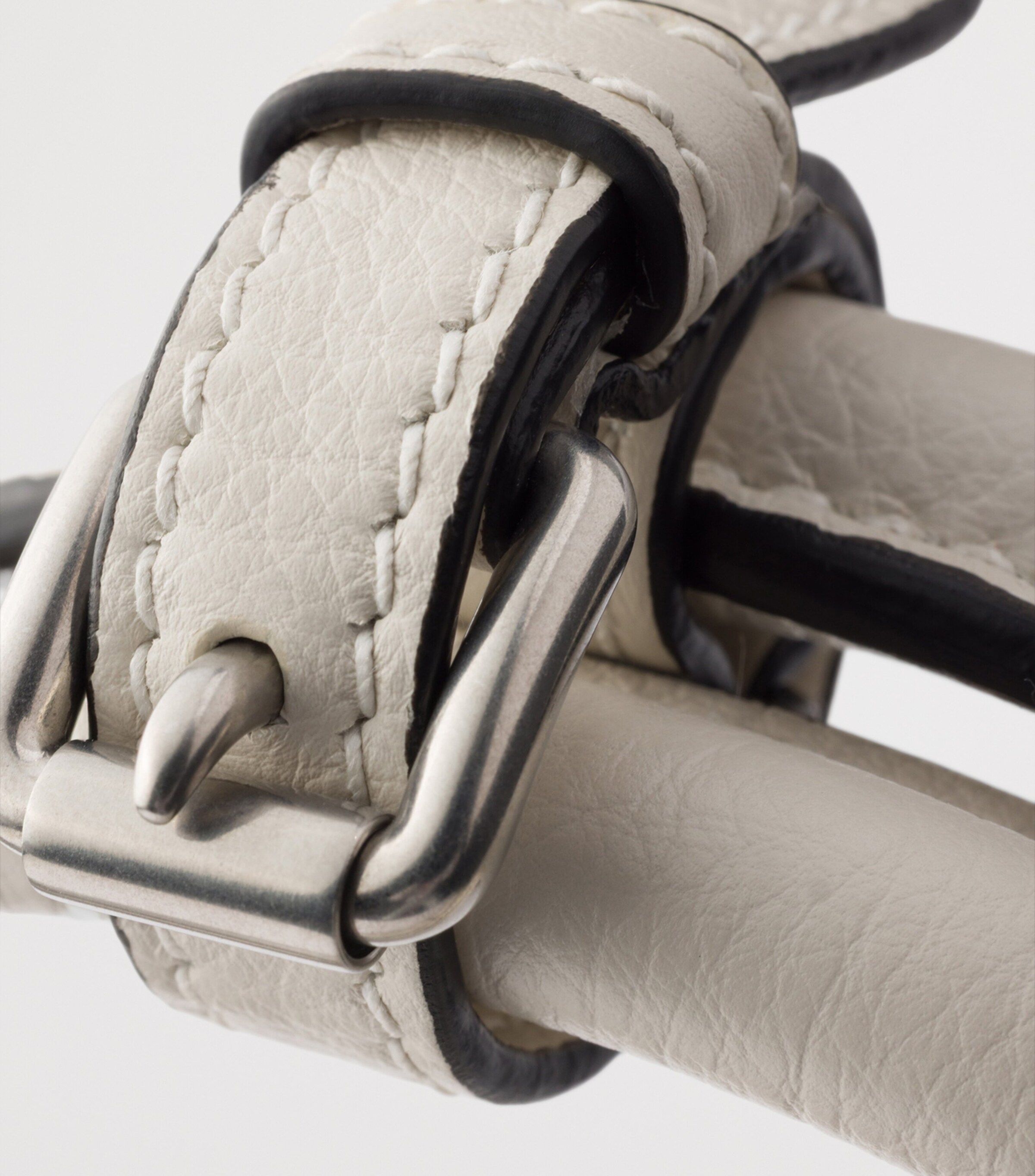 Prada Cotton-Leather Bonnie Tote Bag White Image 9