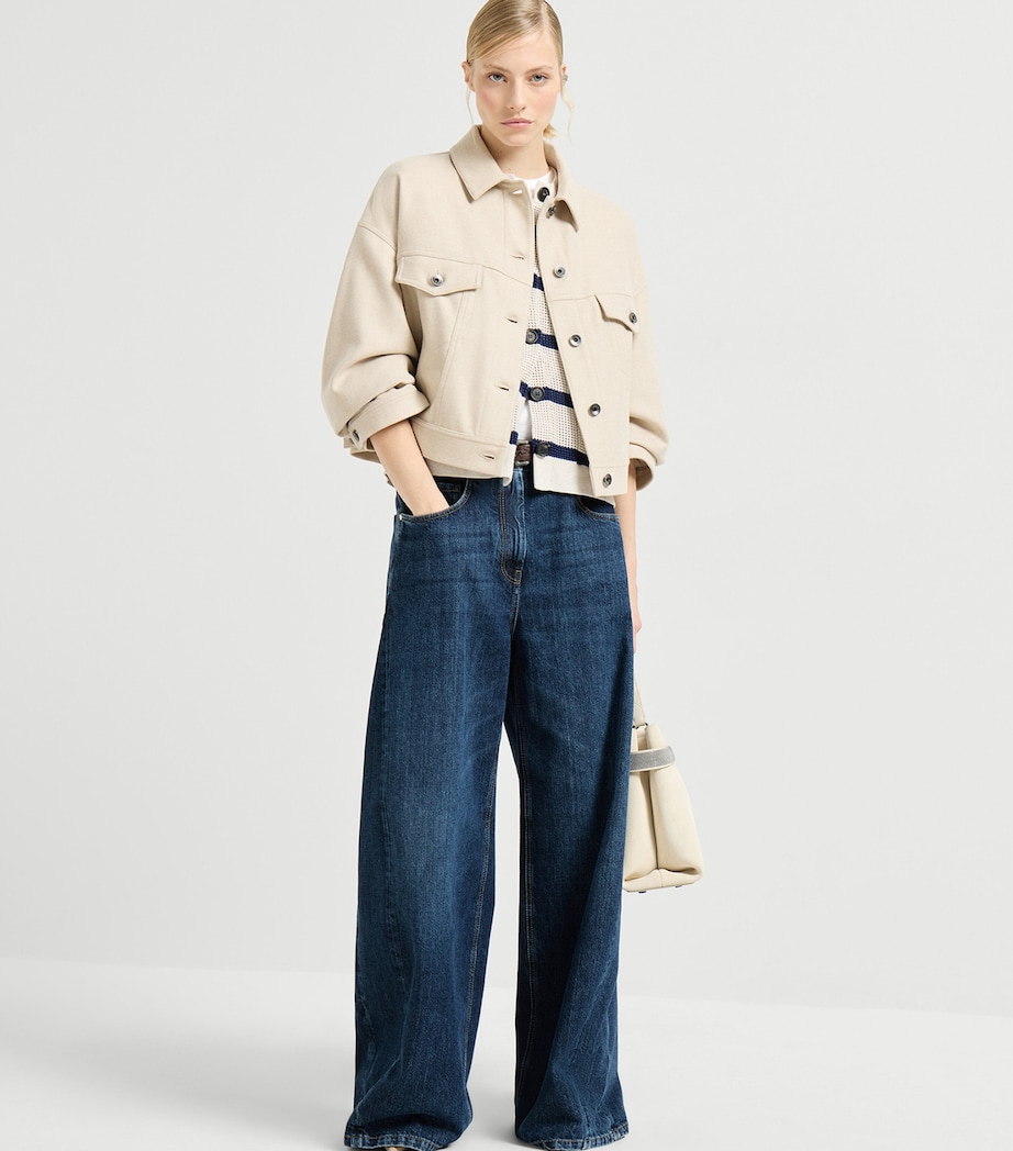 Wool-Blend Denim Jacket C118 Image 2