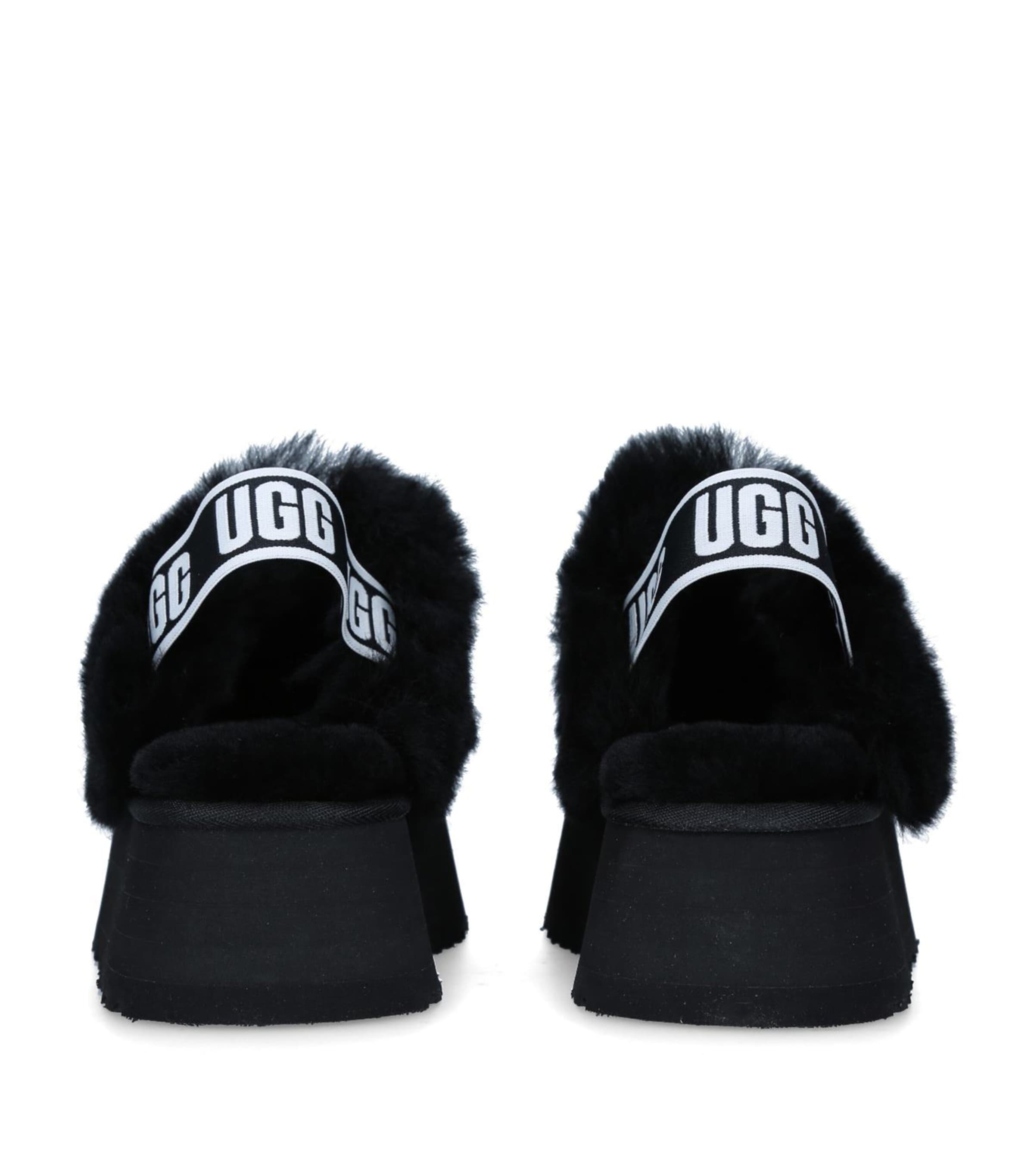 Funkette Flatform Slippers BLACK Image 2