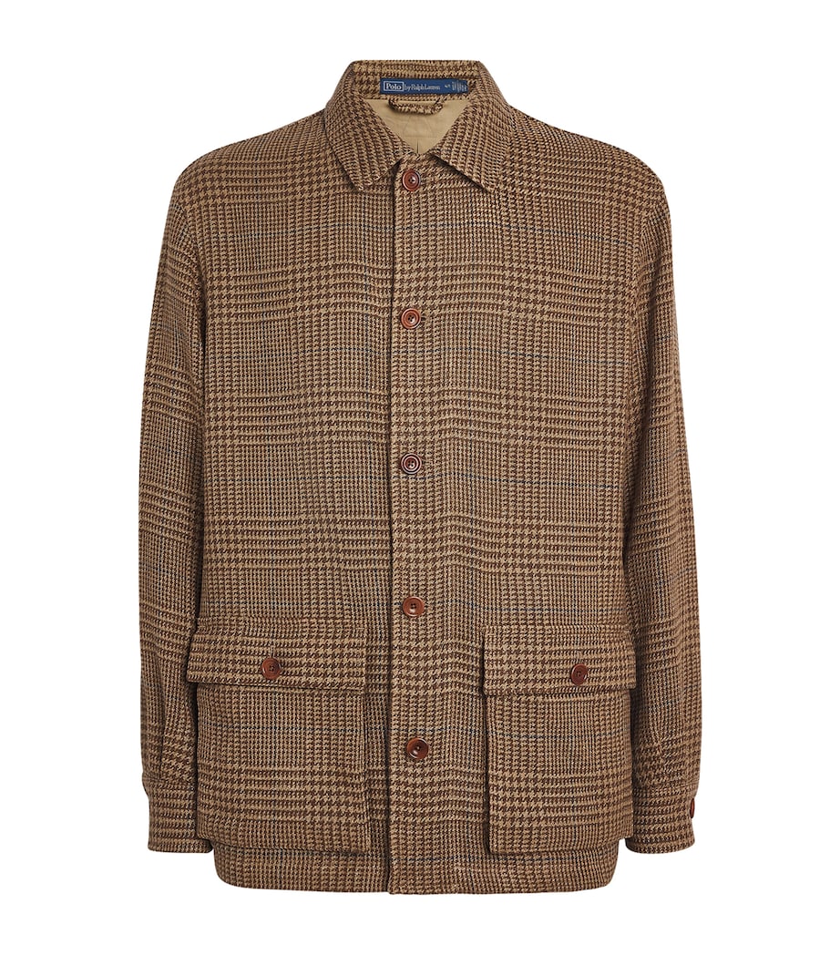 Wool Twill Check Shacket CAMEL/BROWN BLUE DCO Image 1