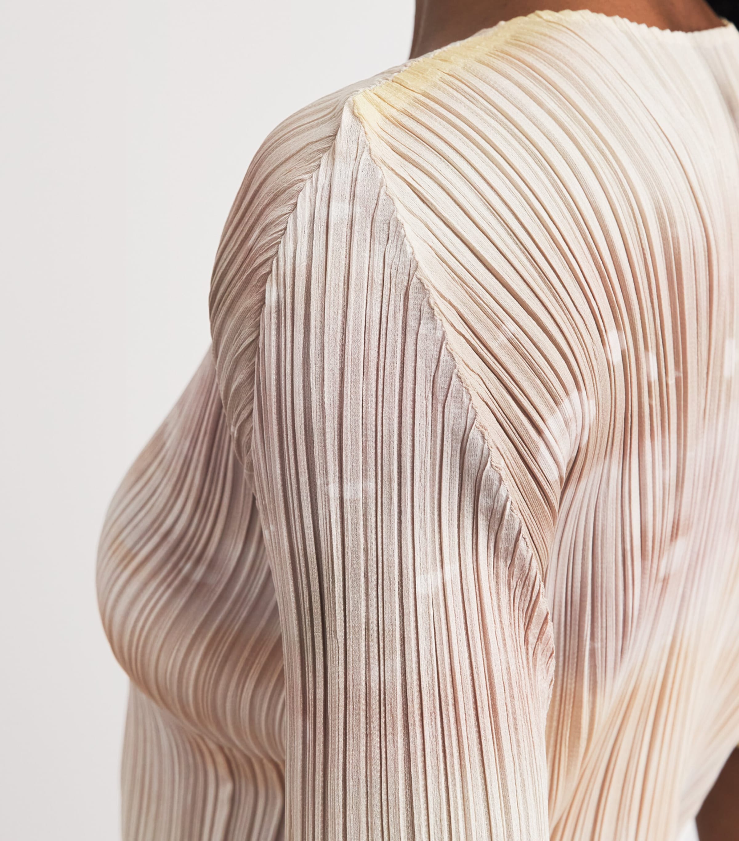 Pleats Please Issey Miyake Womens Sea Bubble Top Greige Image 3