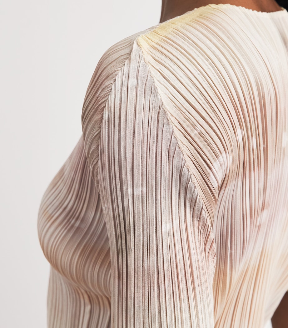 Pleats Please Issey Miyake Womens Sea Bubble Top Greige Image 3