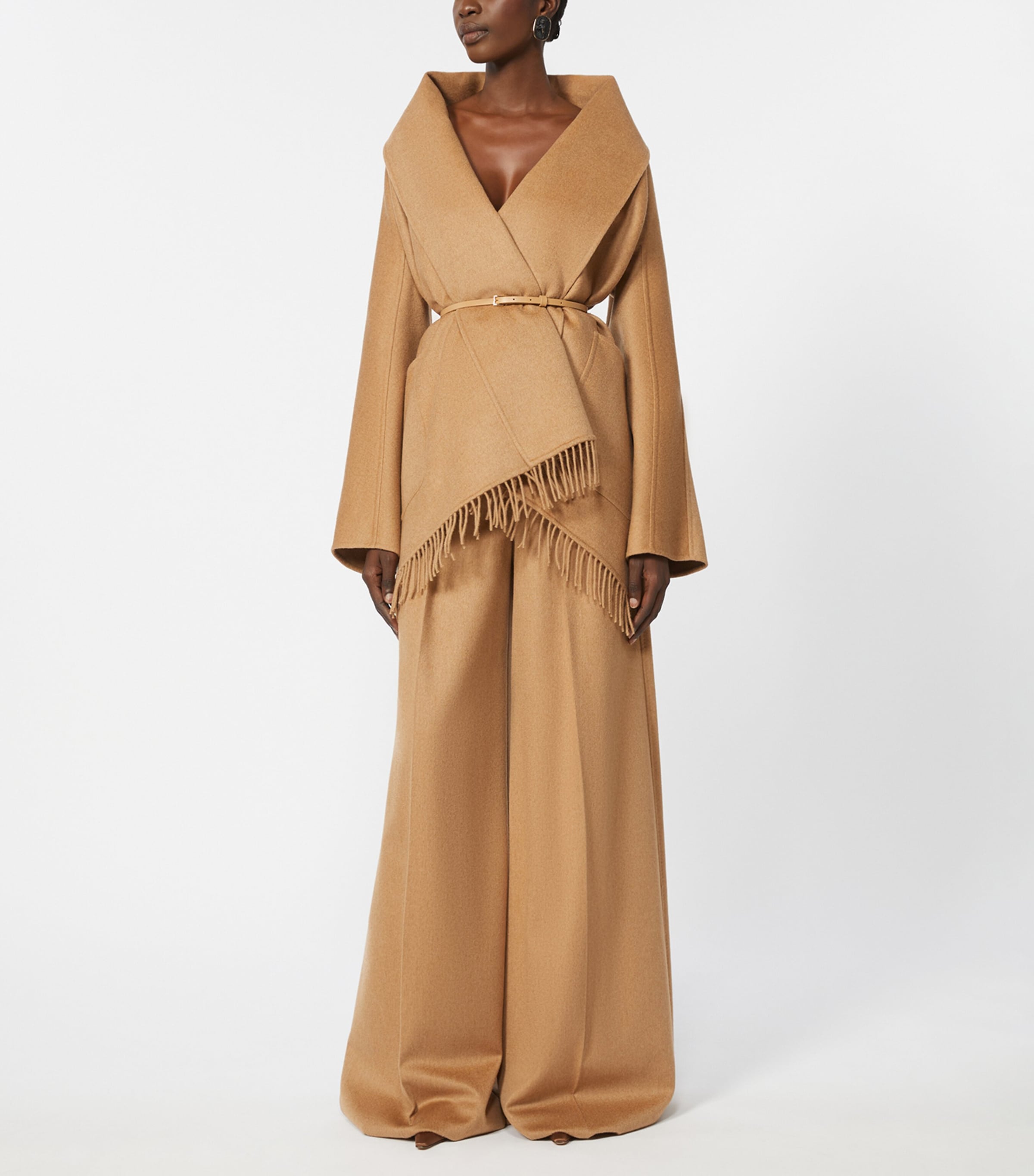 Camel Wool Cardigan Coat CAMEL Image 2