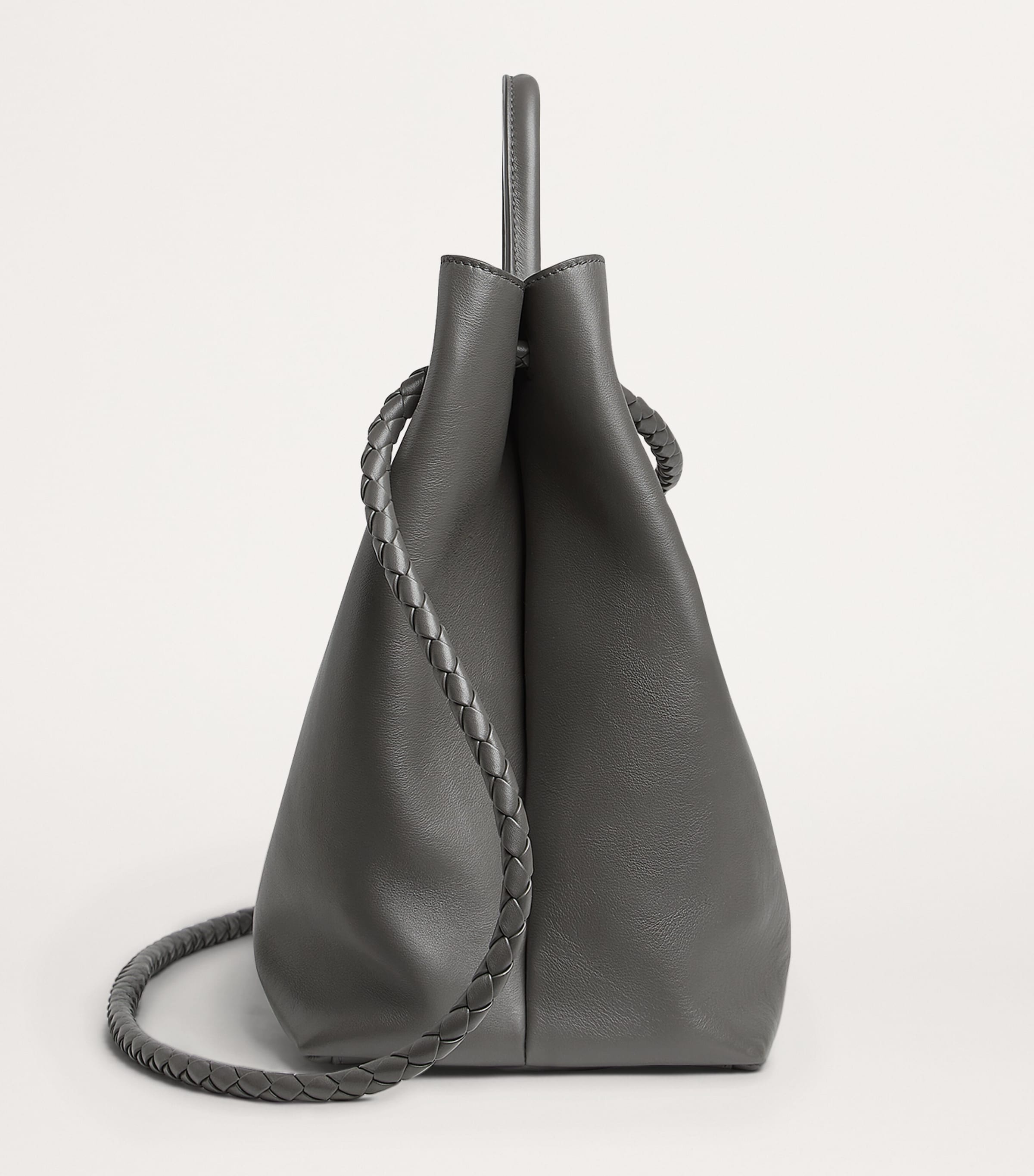 Bottega Veneta Grey Large Andiamo Shoulder Bag | Harrods UK