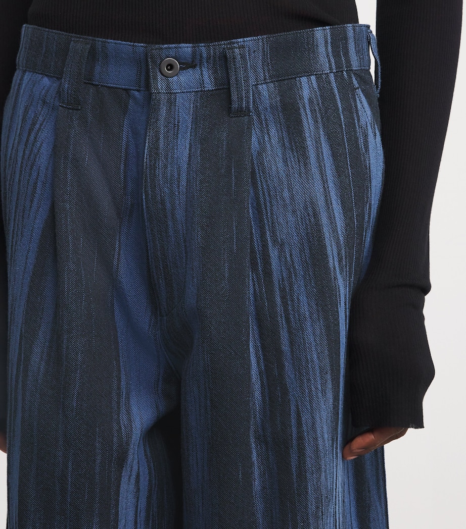 Jacquard Straight Jeans 73-DARK BLUE Image 6