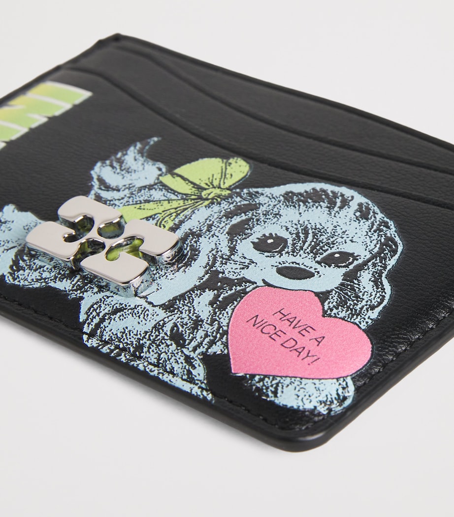 Dog Print Card Holder 099 BLACK Image 4