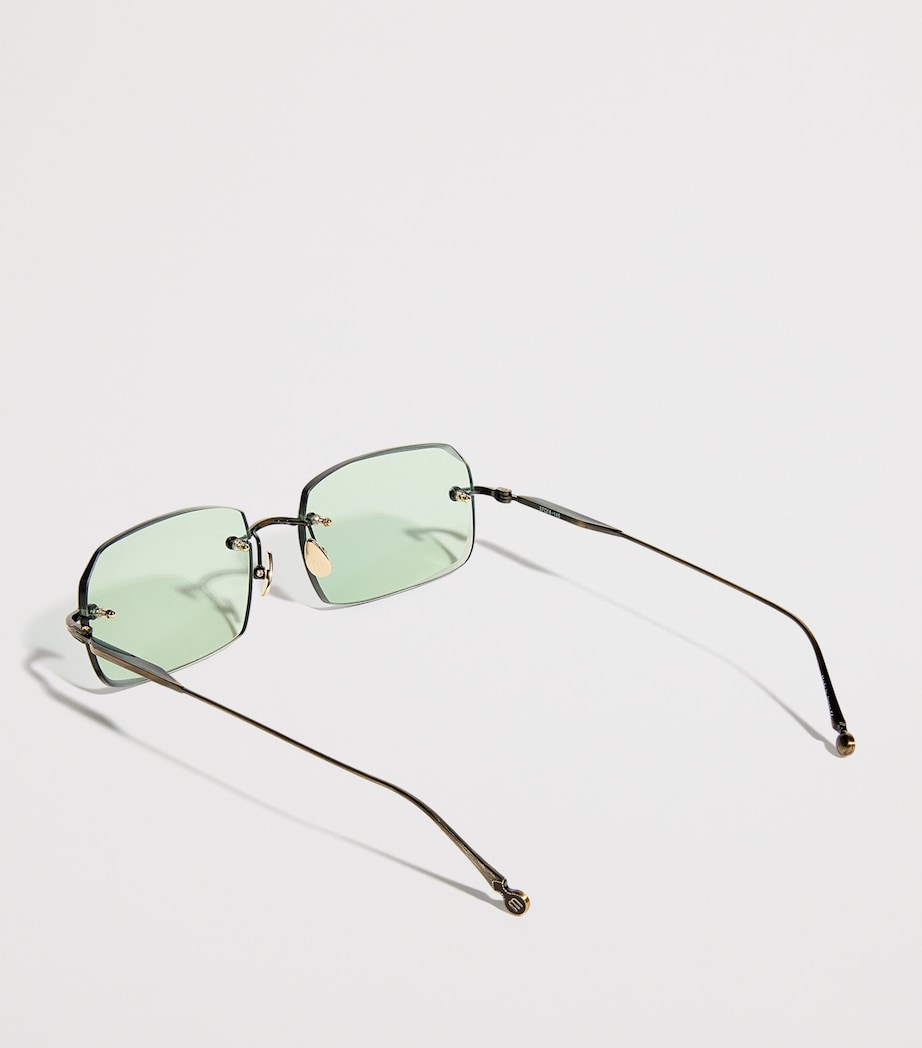 Rectangular Rimless Sunglasses M5004 ANTIQUE GOLD Image 3