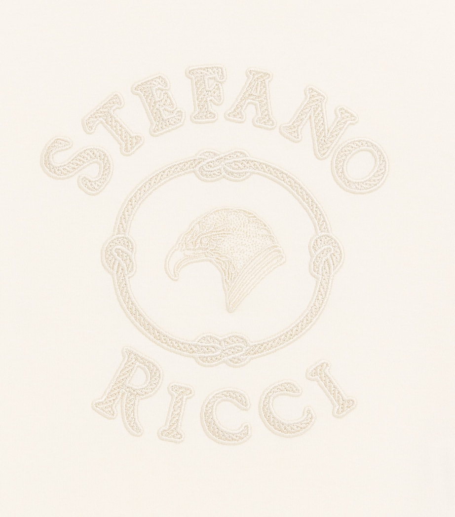 Stefano Ricci Kids Embroidered Logo T-Shirt (6-16 Years) White Image 3