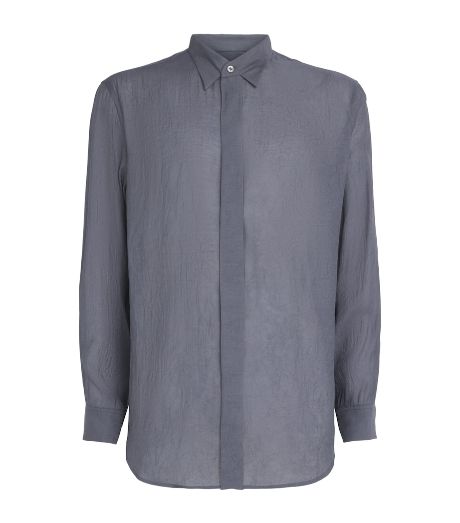 System Mens Hidden Button Shirt Cool Grey Image 1