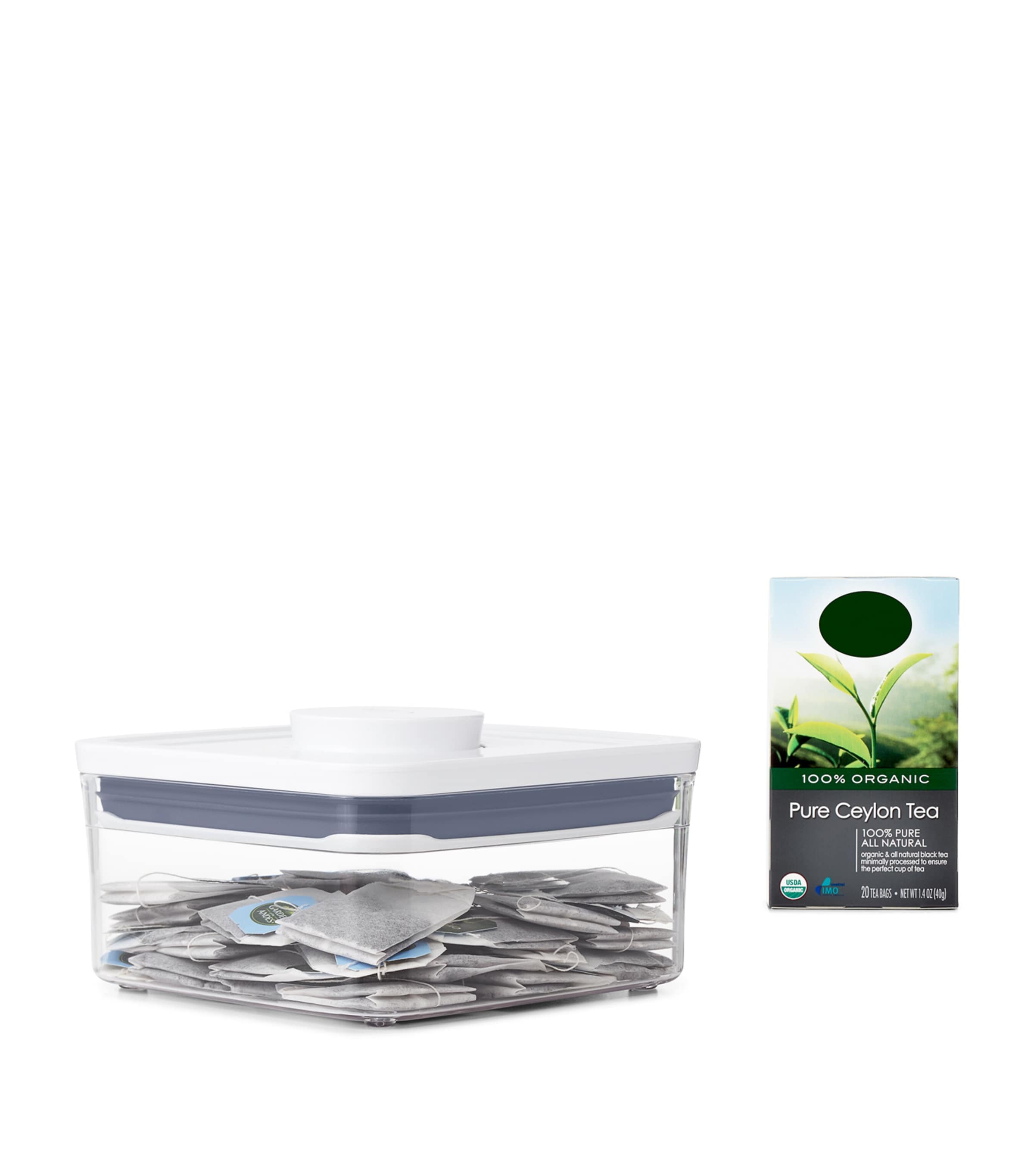 Mini Square POP Container (1L) CLEAR/WHITE Image 9