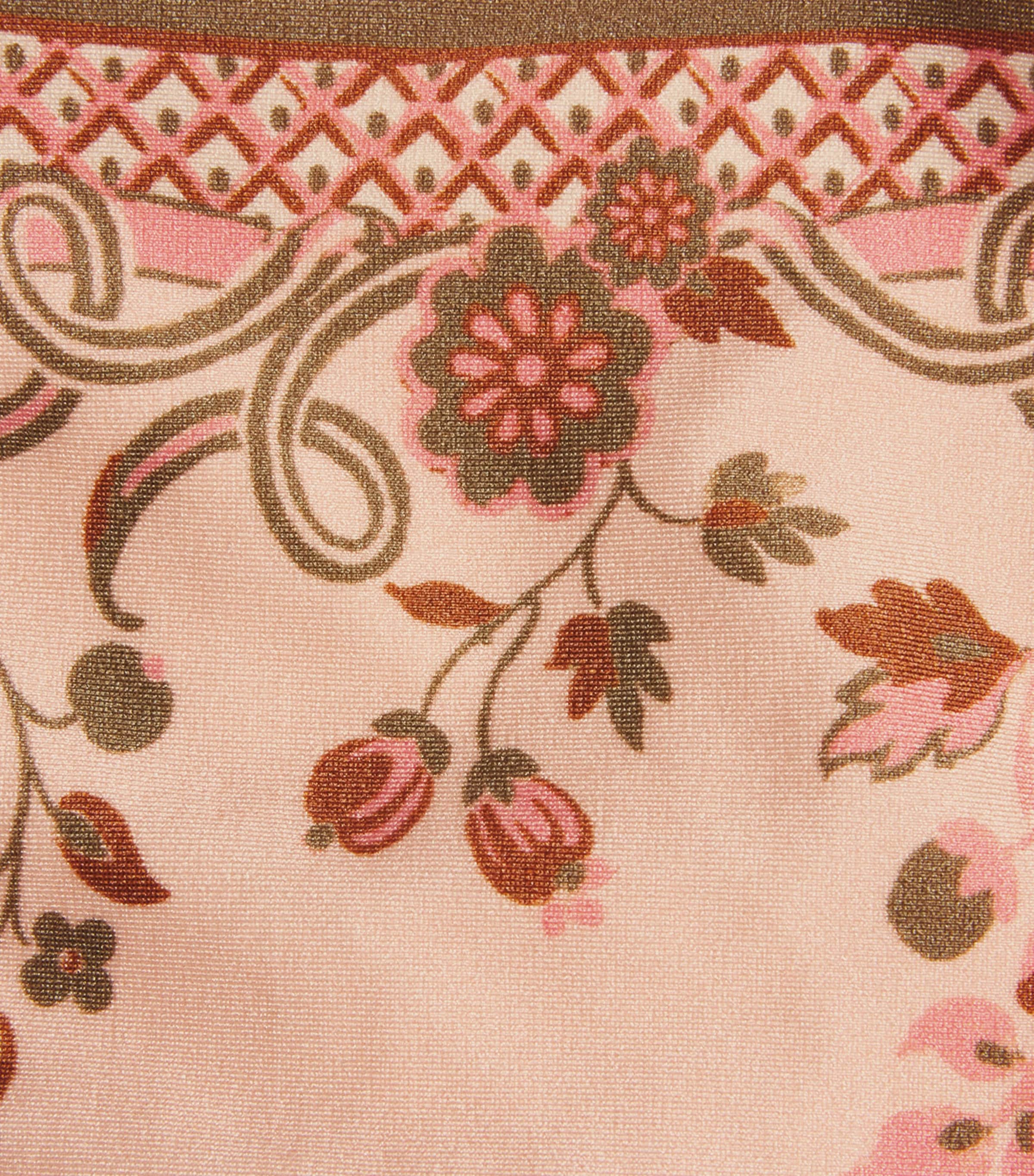 Zimmermann Womens Aster Scarf Bandeau Bikini Pink Paisley Floral Image 4