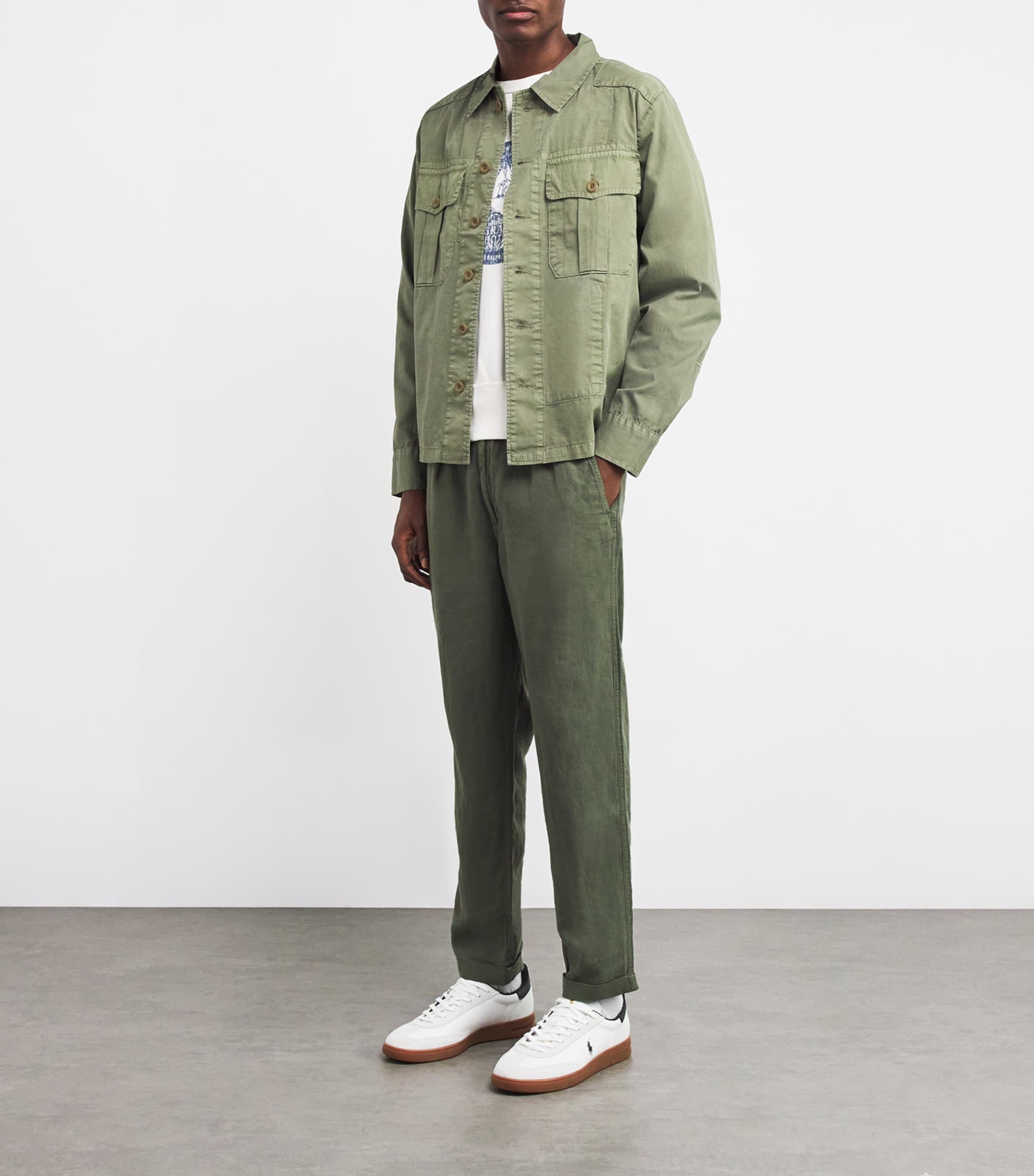 RLX Ralph Lauren Leather Bedford Sneakers White/black Image 2