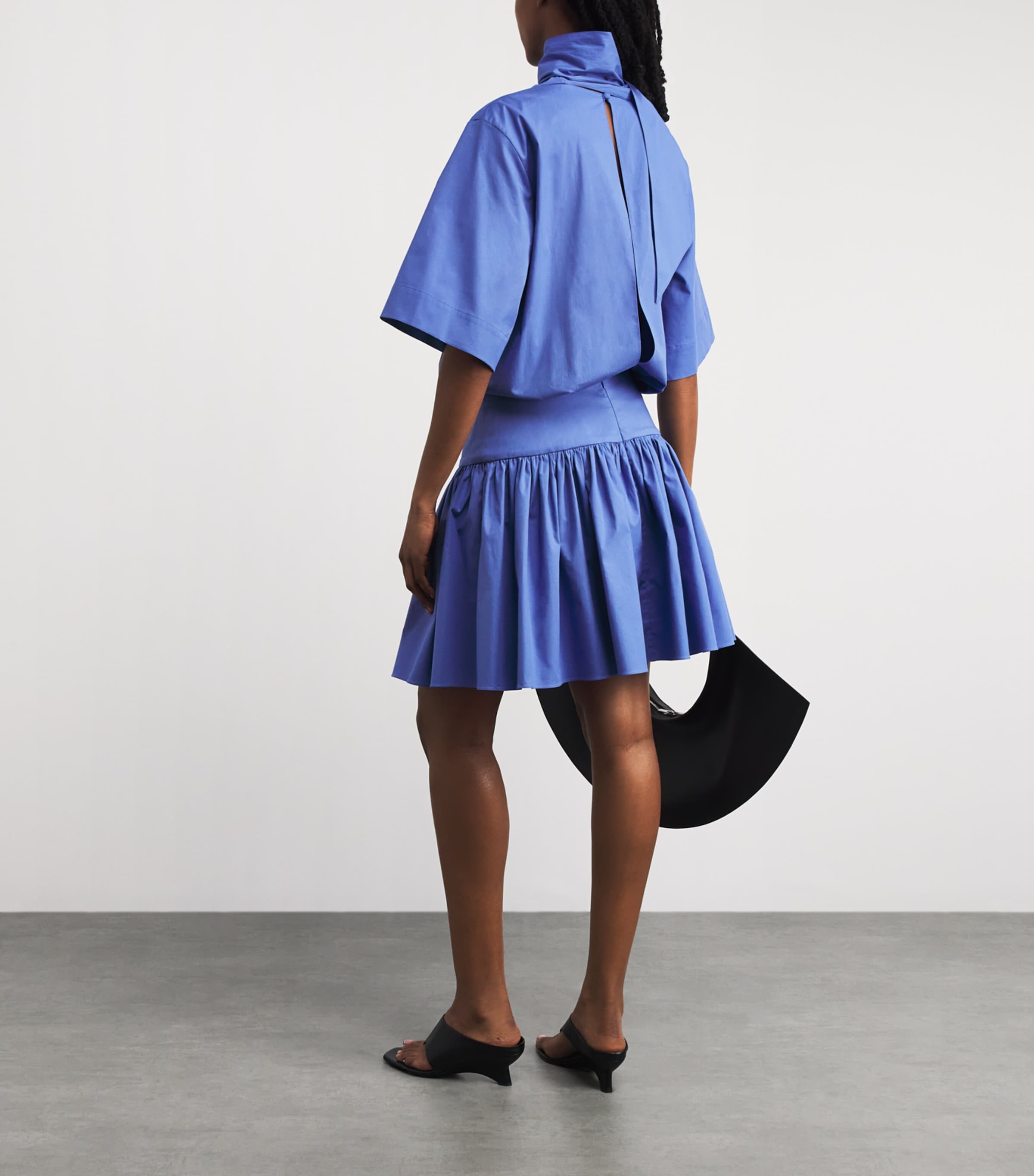 Brandon Maxwell The Florence Mini Dress - Blue