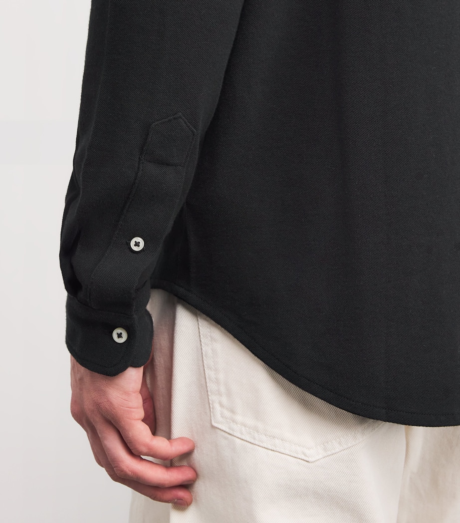 Cotton Featherweight Mesh Shirt BLACK Image 6