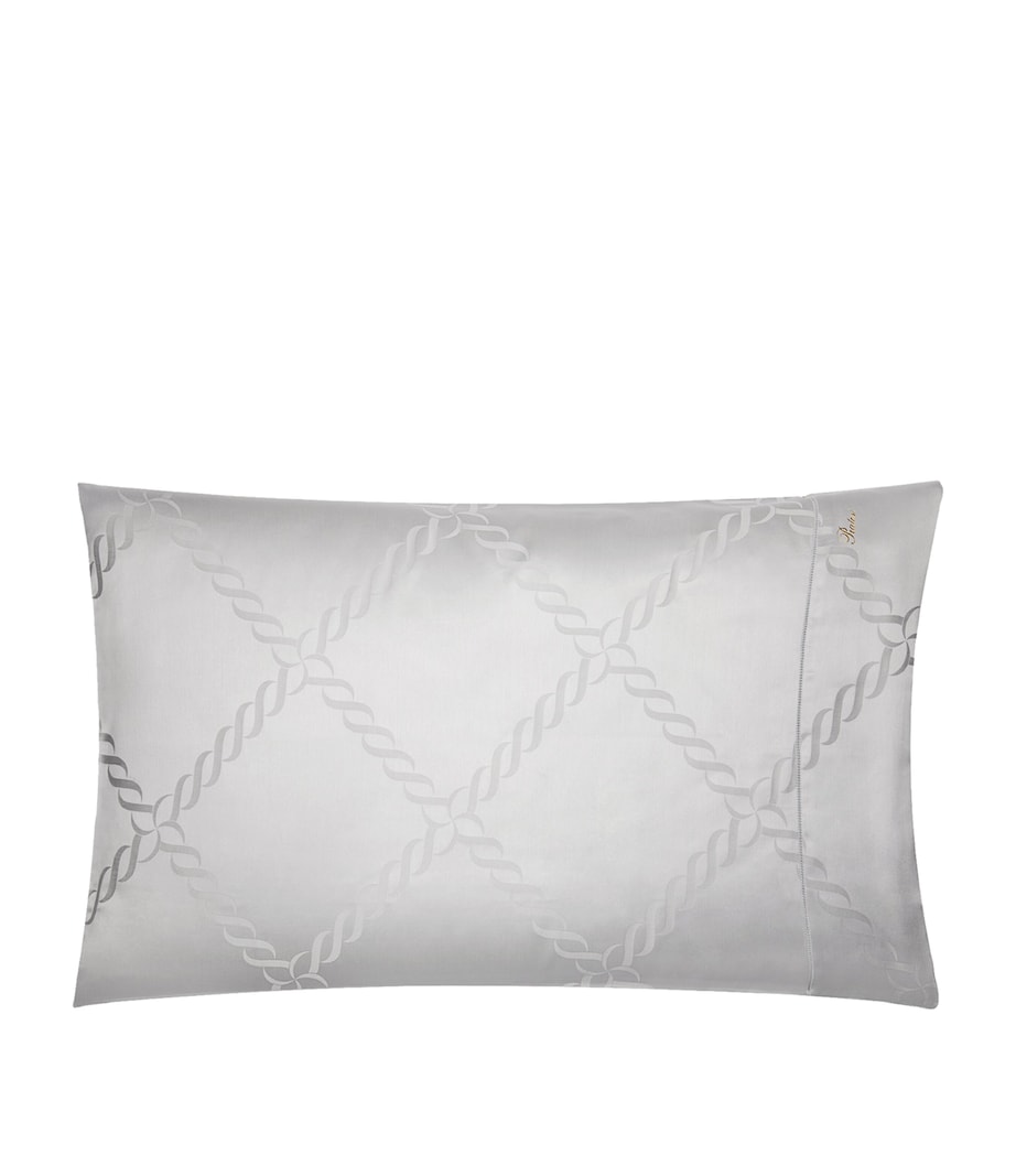 Pratesi Ori Treccia Bolster Pillowcase (13cm x 41cm) Sterling Image 1