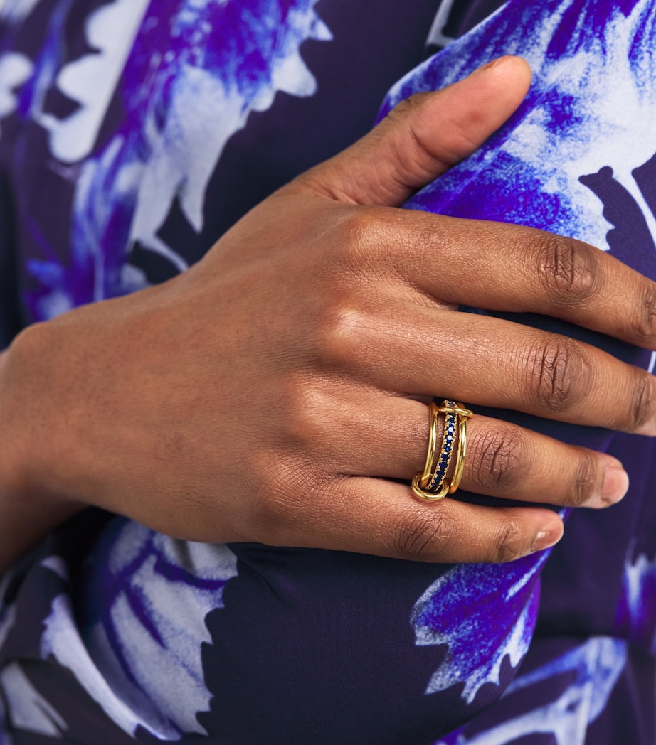 Yellow Gold and Sapphire Pyrus Ring YELLOW GOLD Image 2