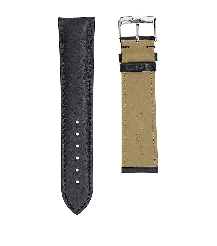 Jean Rousseau Classic 3.5 Vegetable-Tanned Leather Watch Strap (17mm) Black Image 2