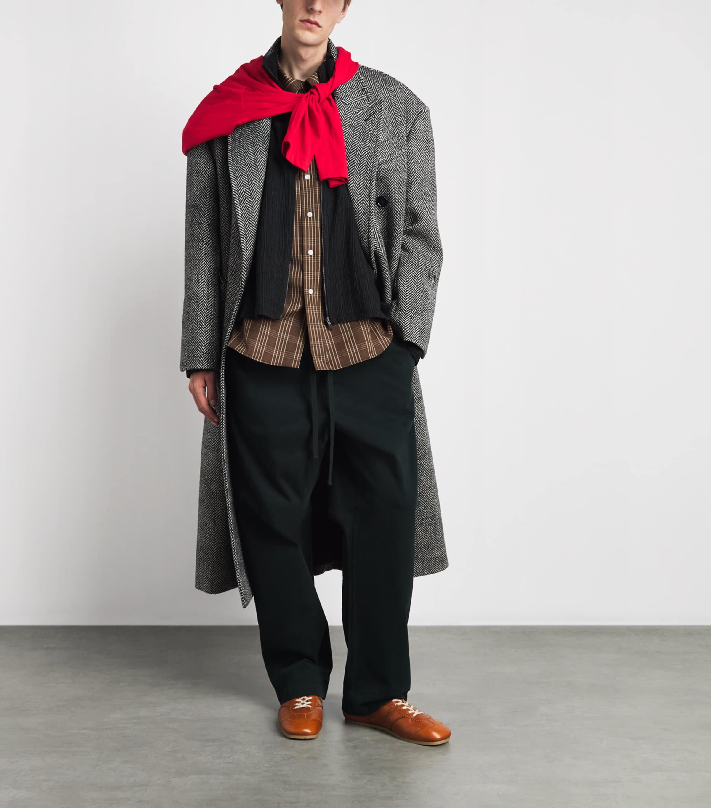 AMI Paris Brown Cotton Check Shirt | Harrods US