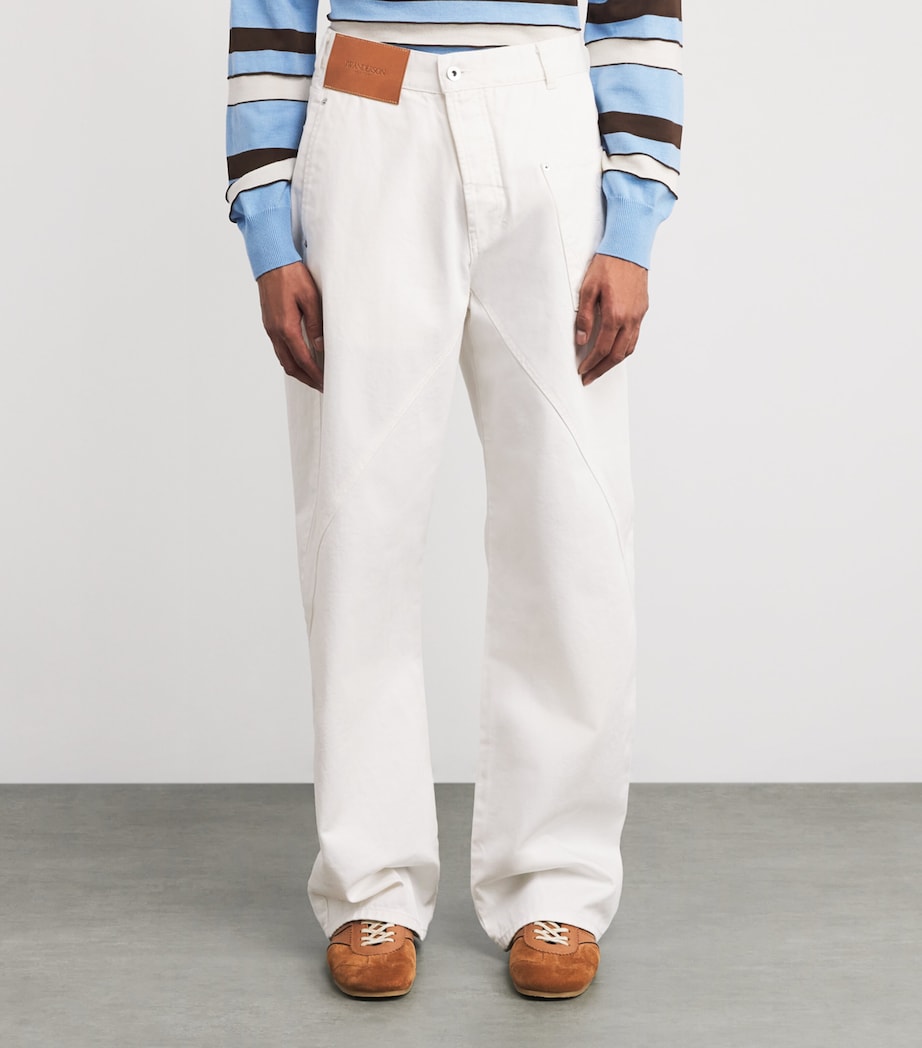 Twisted Straight Jeans OFF WHITE-002 Image 3