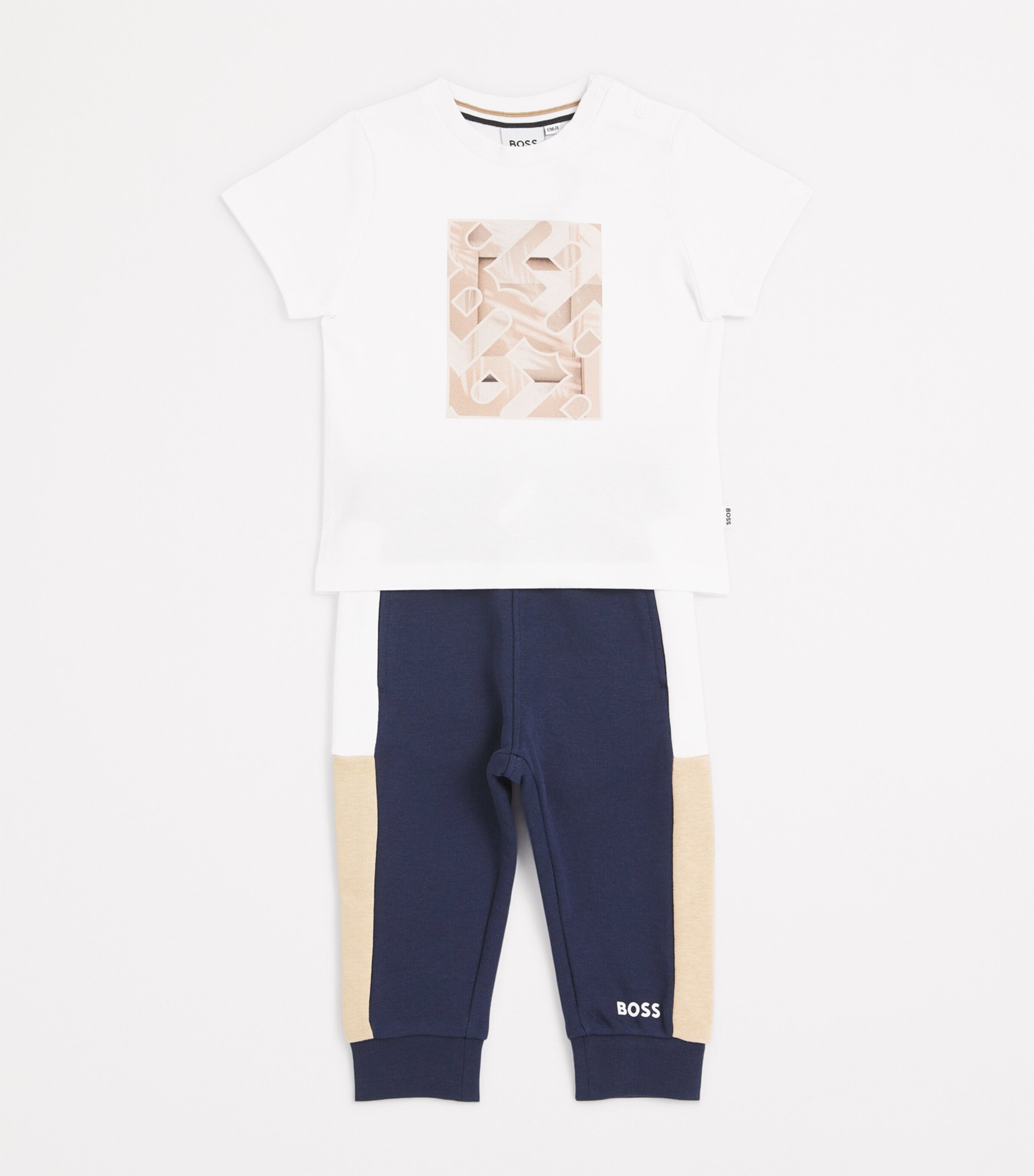 BOSS Kidswear Logo Drawstring Sweatpants (3-18 Months) Navy Image 3