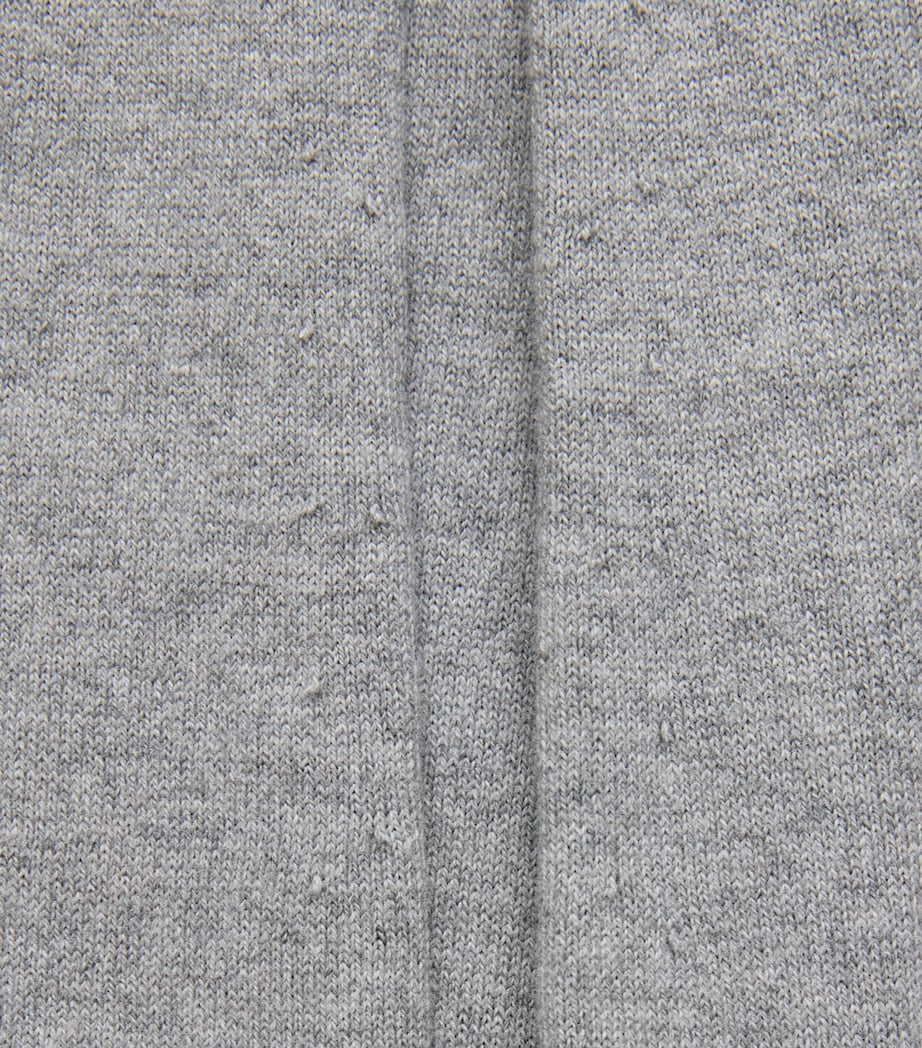 ÉTERNE Womens Cashmere-Cotton Wide-Leg Sweatpants Grey Image 6