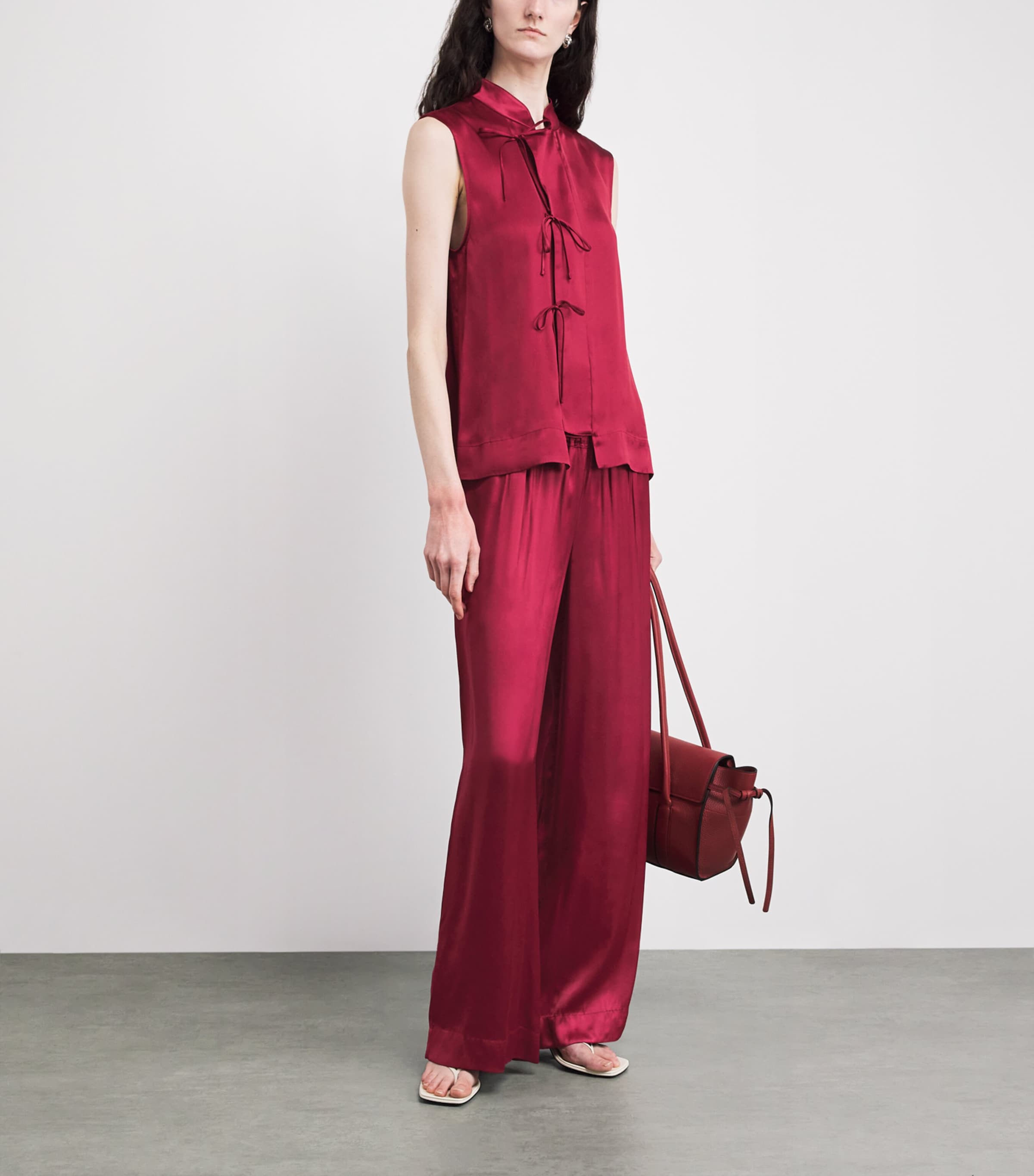 Liberowe Womens Satin Florence Top Raspberry Image 2