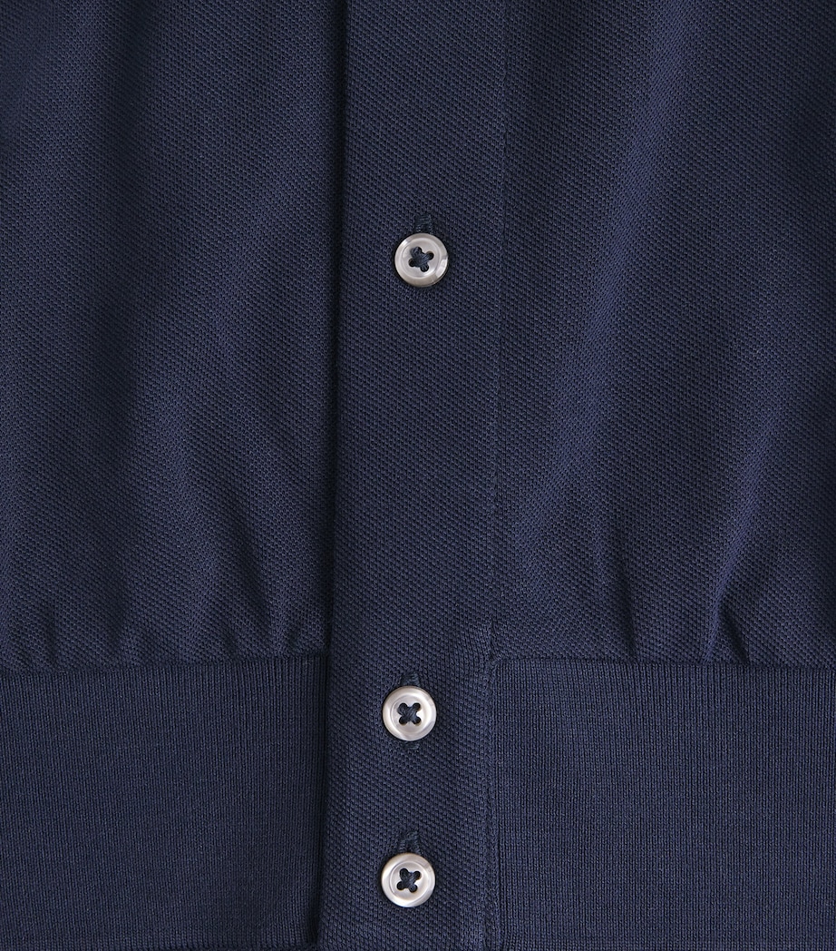 Polo Ralph Lauren Mens Cotton Featherweight Mesh Polo Shirt Aviator Navy Image 6