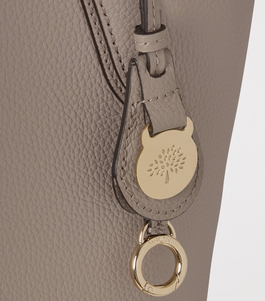 Leather North South Tote Bag CASHMERE TAUPE Image 4