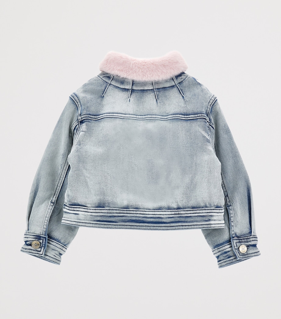 Denim Embellished Jacket (2-12 Years) STONE BLEACH Image 2