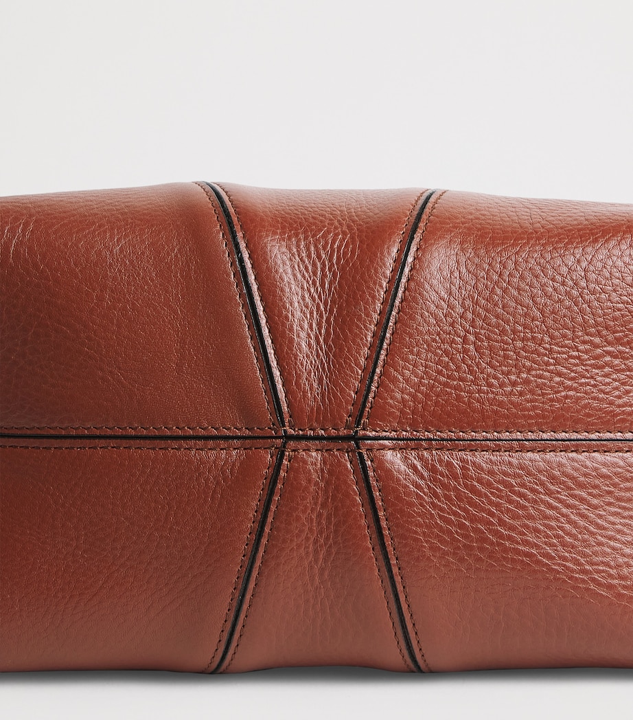 Chloé Medium Leather Spin Tote Bag Blushy Brown Image 4
