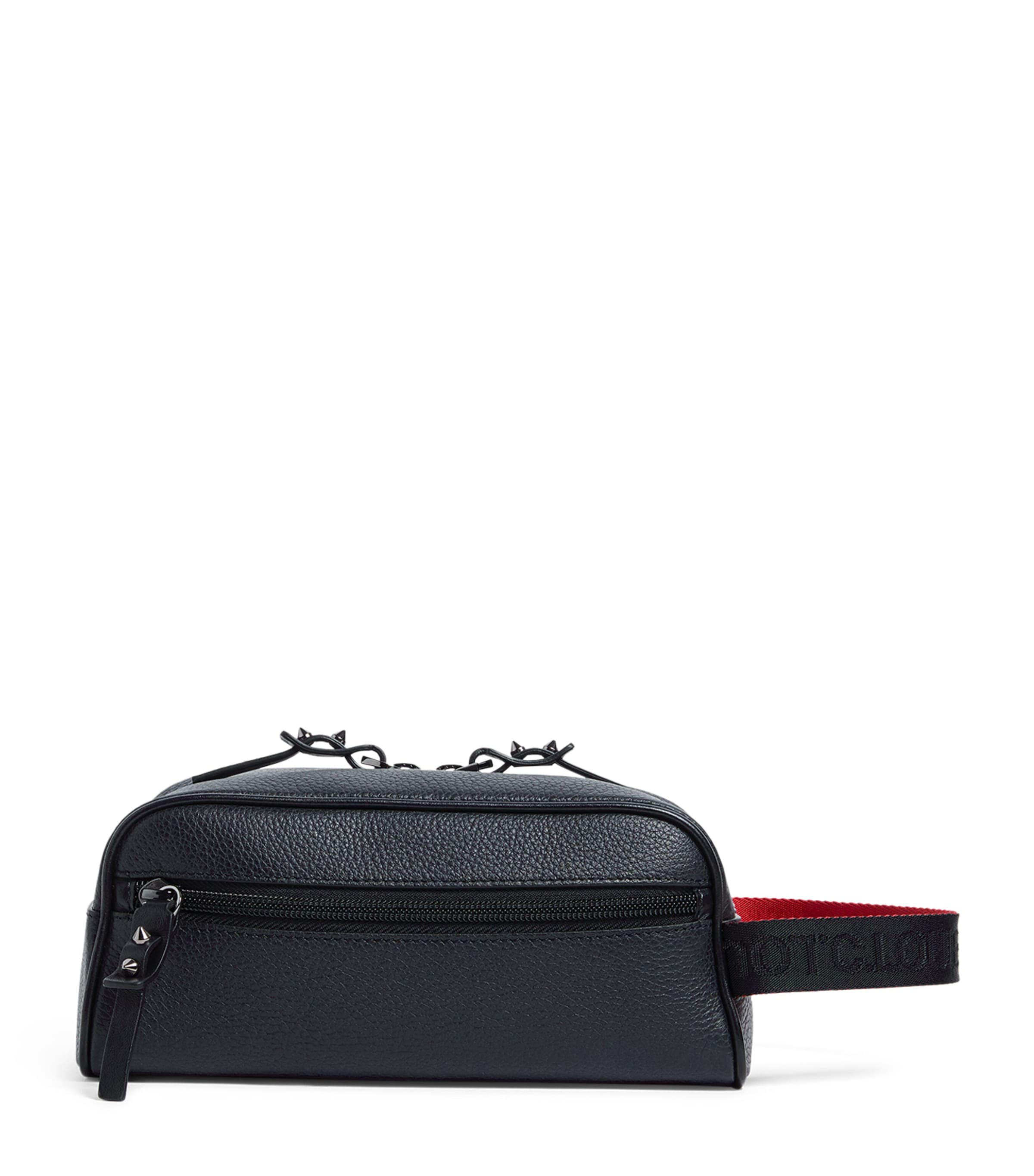 Christian Louboutin Blaster Calfskin Wash Bag In Black